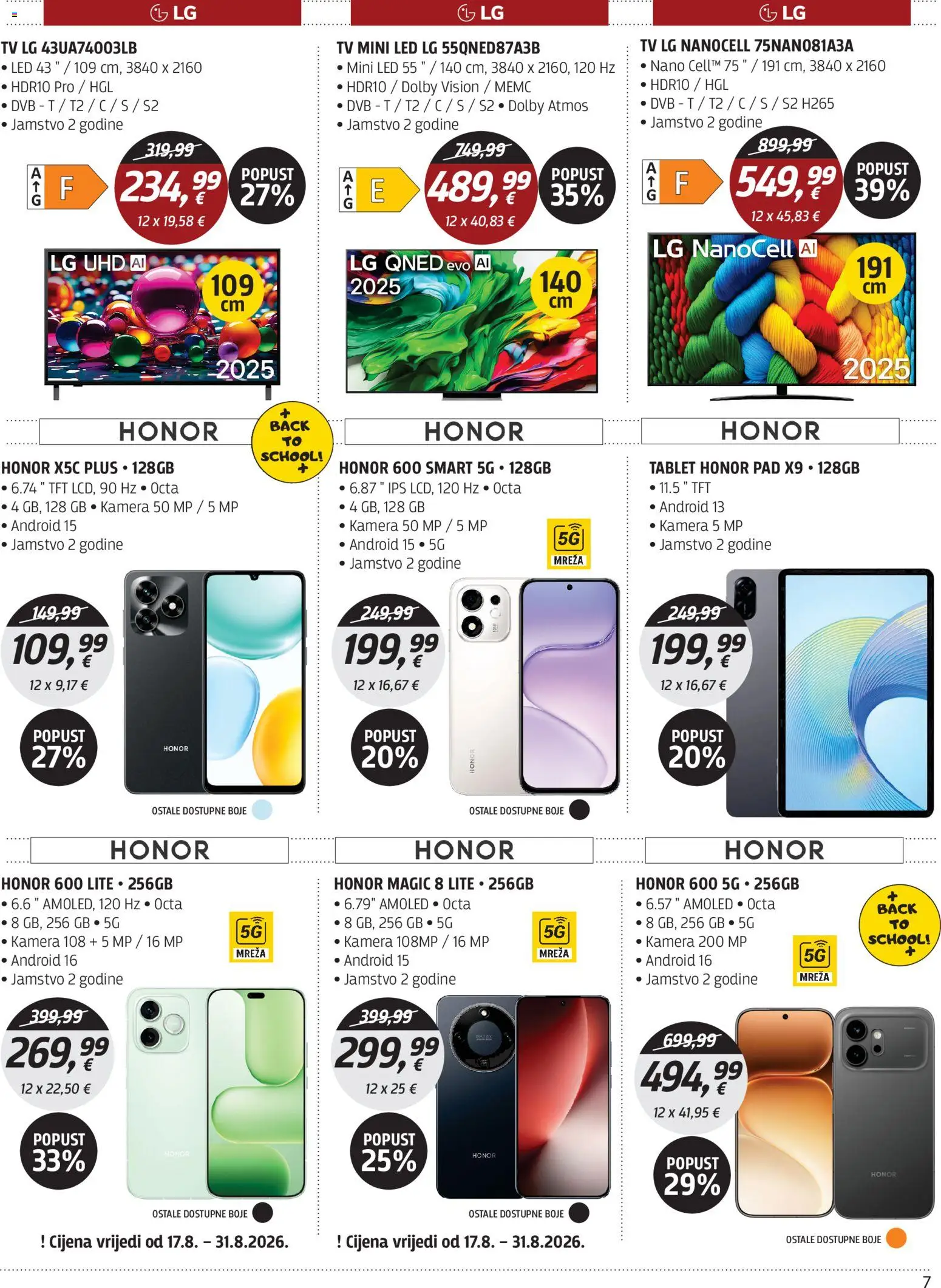 Centar Tehnike katalog | vrijedi od 10.08.2026 | Stranica: 7 | Proizvodi: Tablet, Led, Tv