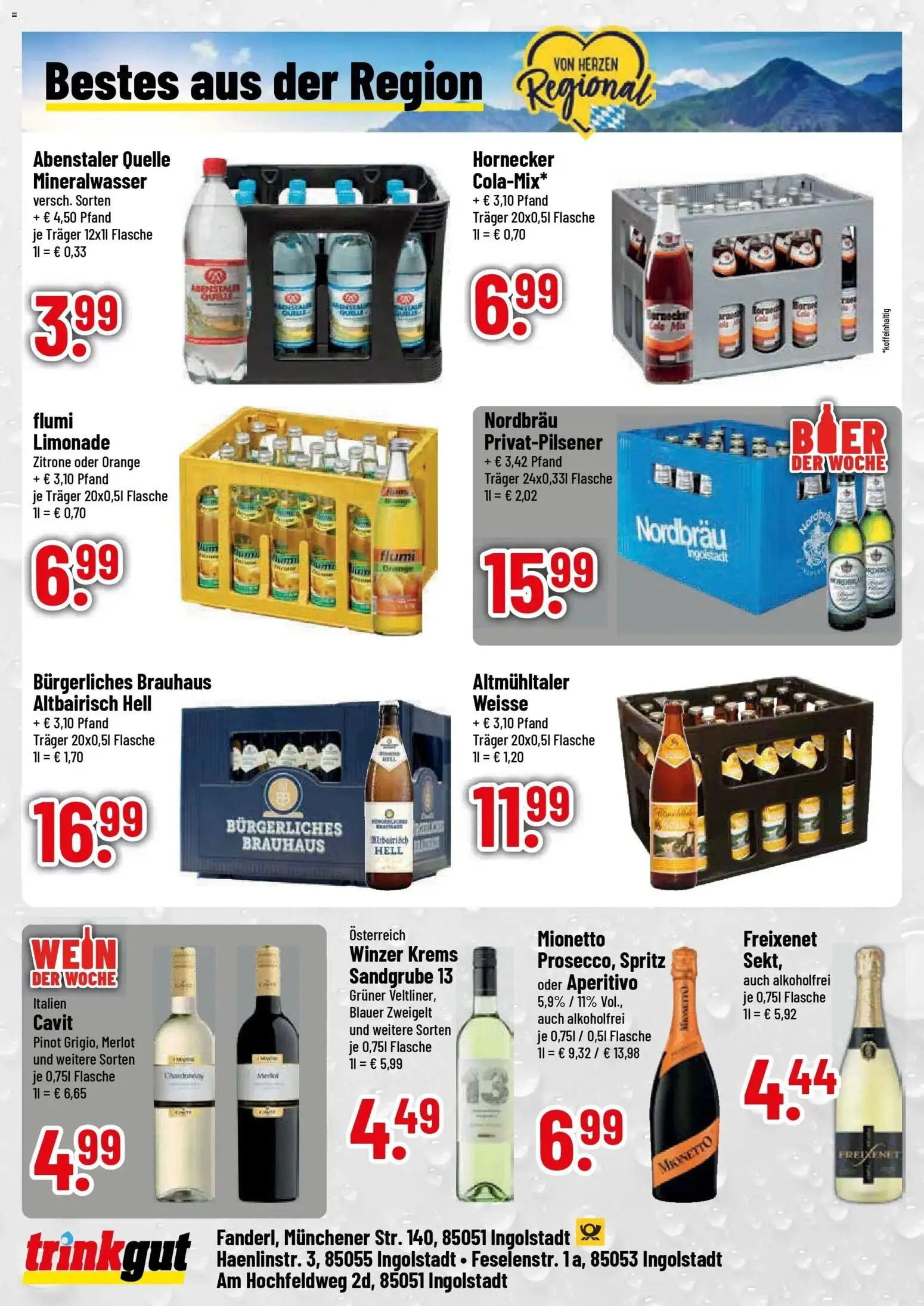 Trinkgut Prospekt Ingolstadt – gültig ab 27.07.2026 | Seite: 4 | Produkte: Freixenet, Merlot, Limonade, Wein
