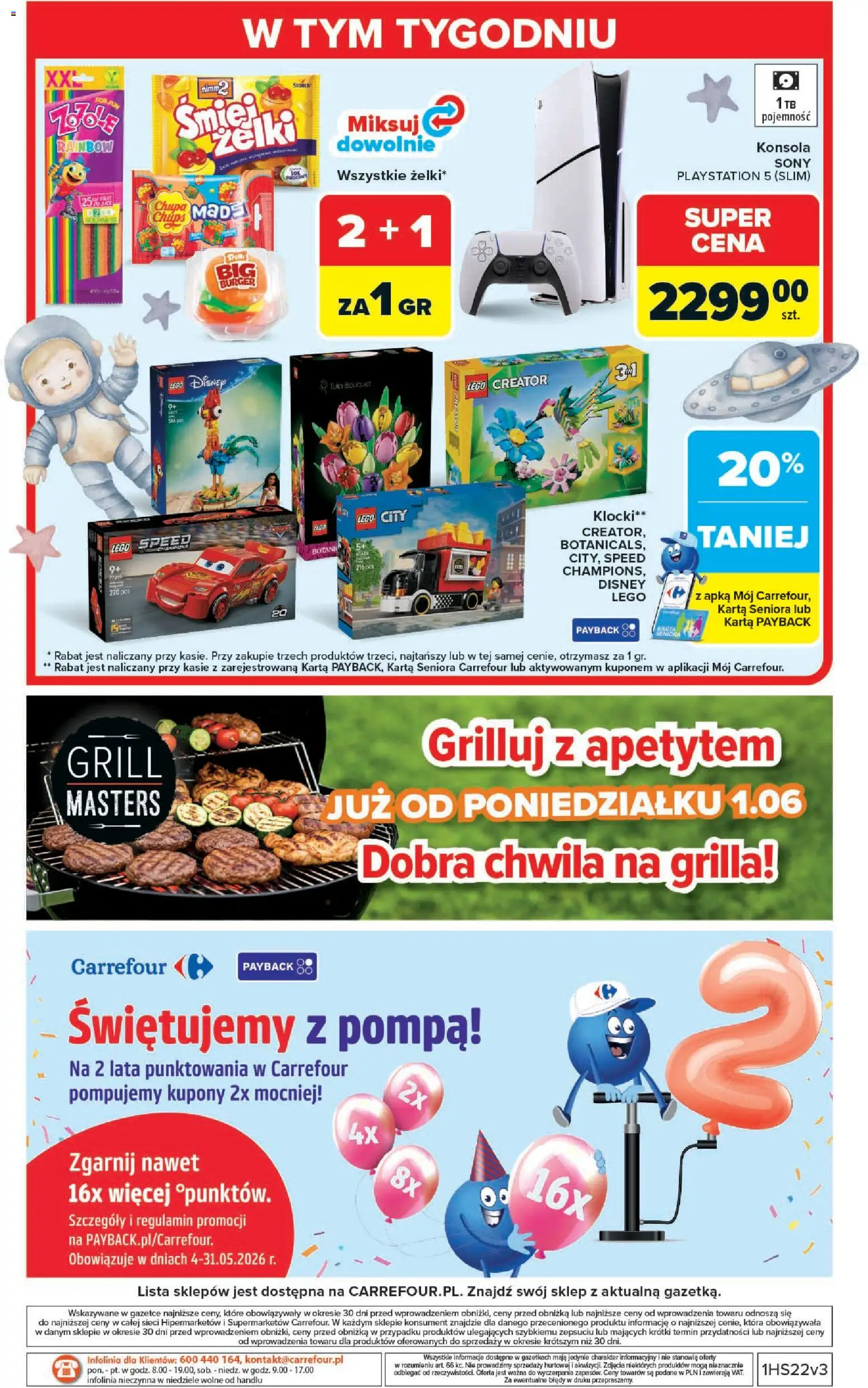 Carrefour gazetka - Zmieniliśmy Się Dla Ciebie od 25.05.2026 | Strona: 56 | Produkty: Karta, Playstation, Grill, Konsola