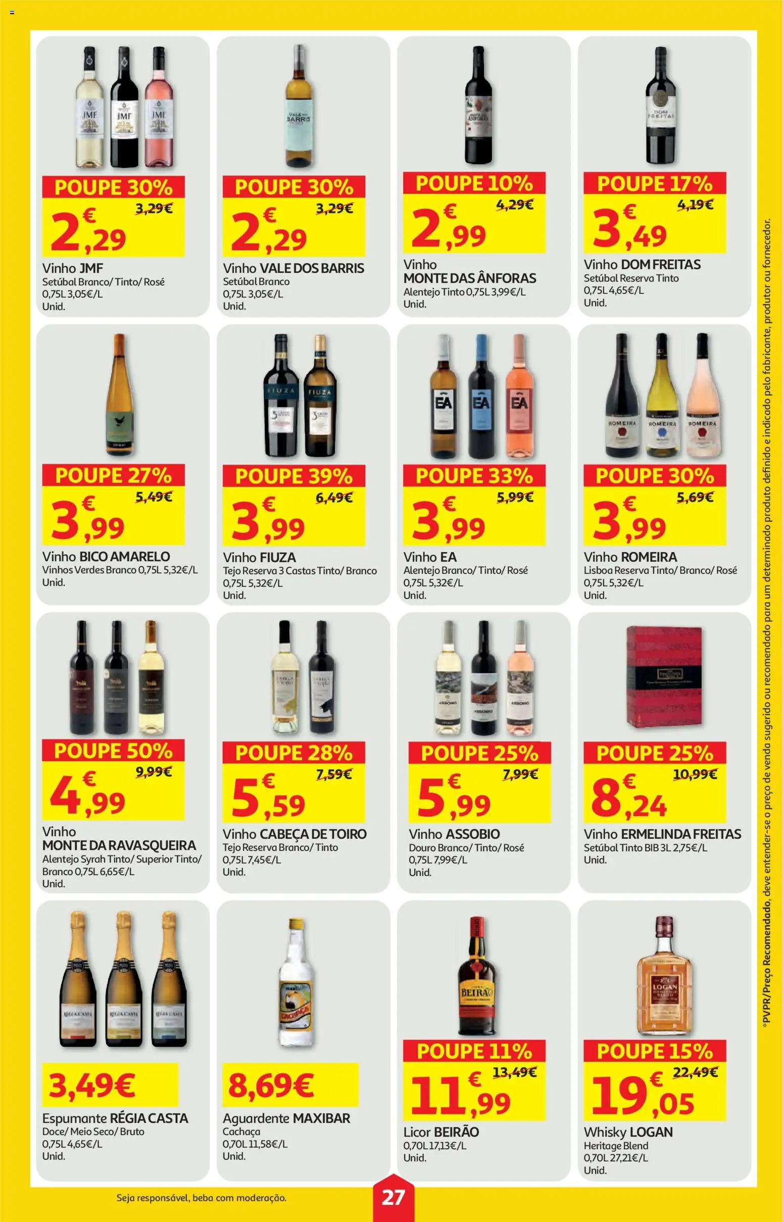 Auchan folheto │ válido de 07.05.2026 | Página: 27 | Produtos: Whisky, Espumante, Cachaça, Vinho