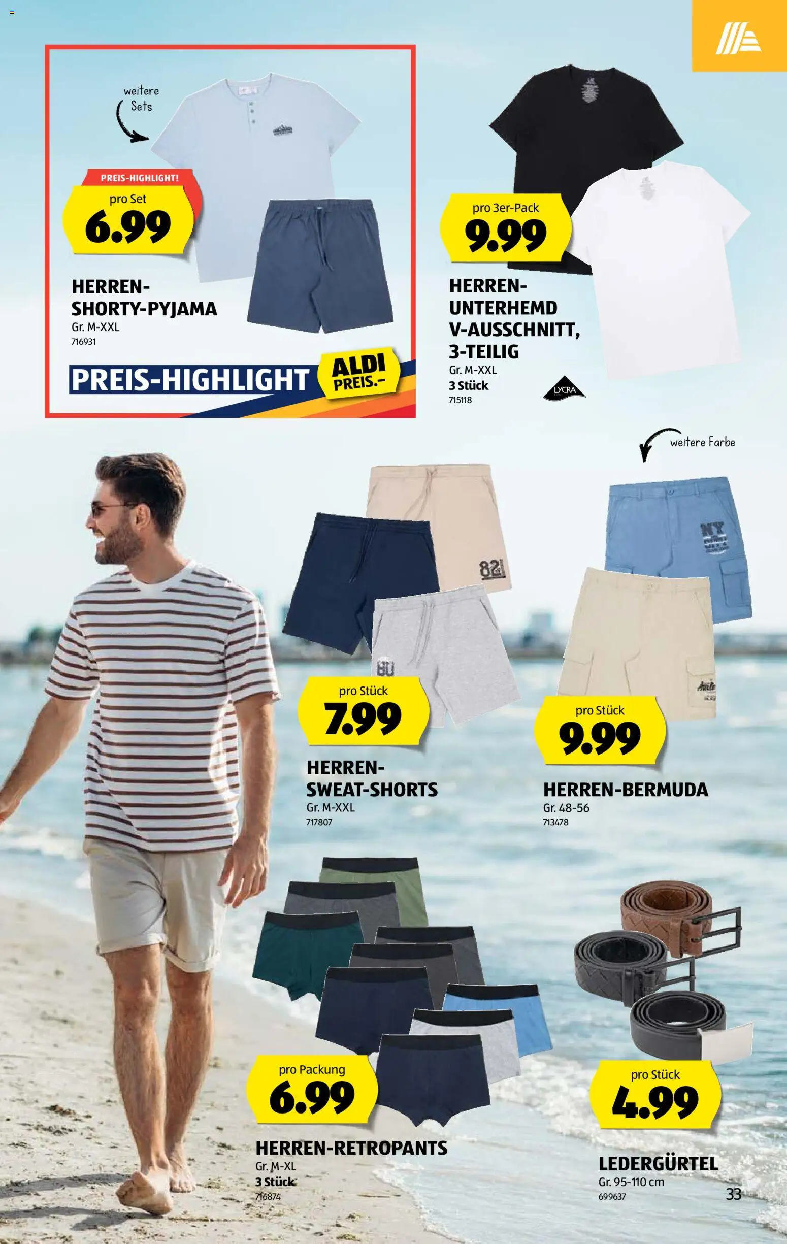 Aldi aktionen – gültig ab 11.06.2026 | Seite: 37 | Produkte: Sweatshorts, Unterhemd
