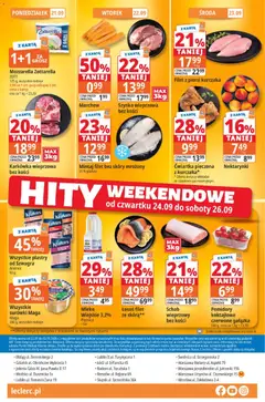 Pogląd oferty "E.Leclerc gazetka" - ważna od 22.09.2026 | Strona: 32 | Produkty: Karkówka wieprzowa, Piątnica, Filet, Marchew