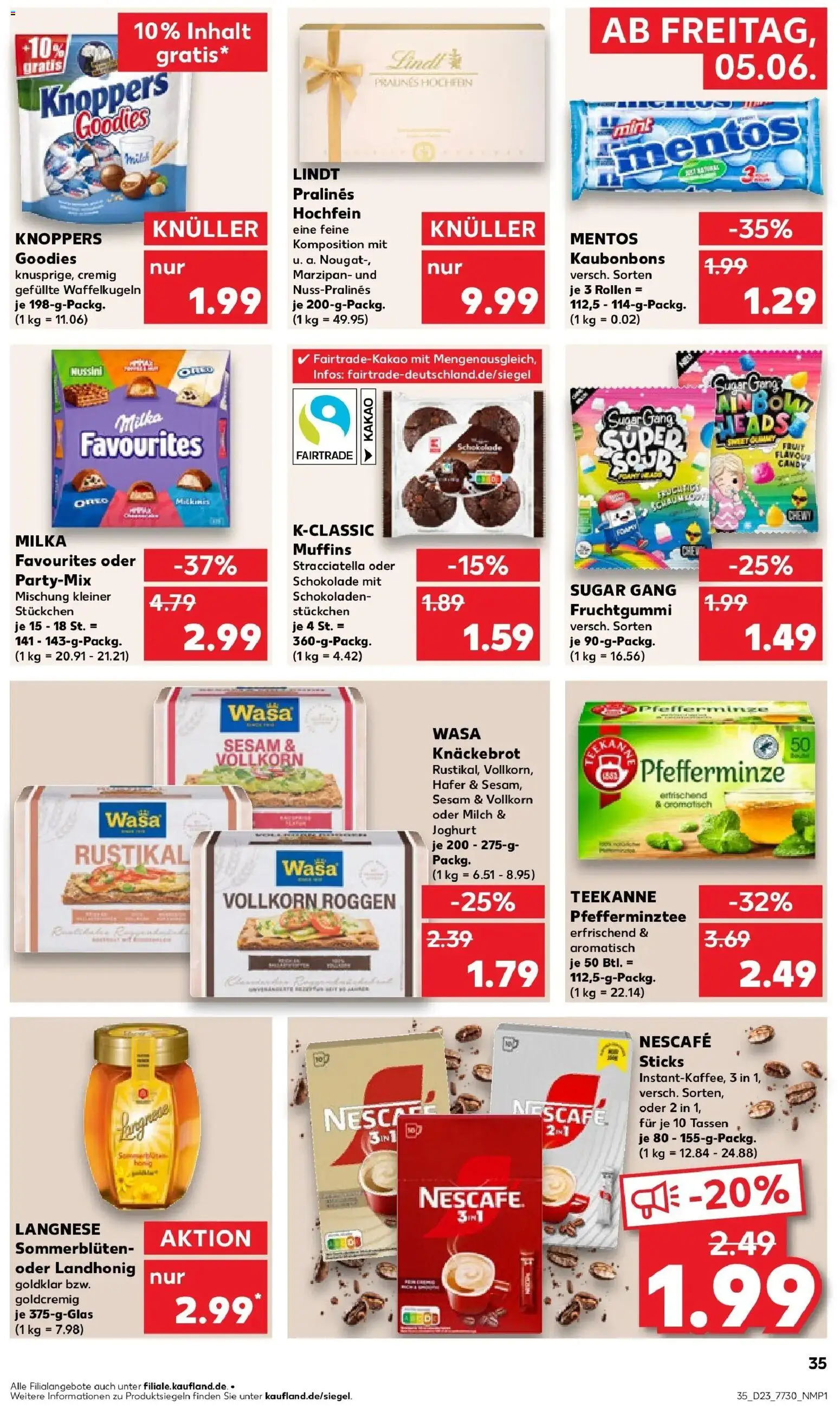 Kaufland Prospekt Bamberg – gültig ab 01.06.2026 | Seite: 42 | Produkte: Langnese, Milch, Joghurt, Lindt