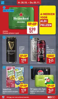 8.6 Bier, OP=OP. Original, extreme 1.45 of cherry 1.85. 0.5 l. - Voorbeeld van een folder van Aldi, geldig van 26-10-2026 | Pagina: 50