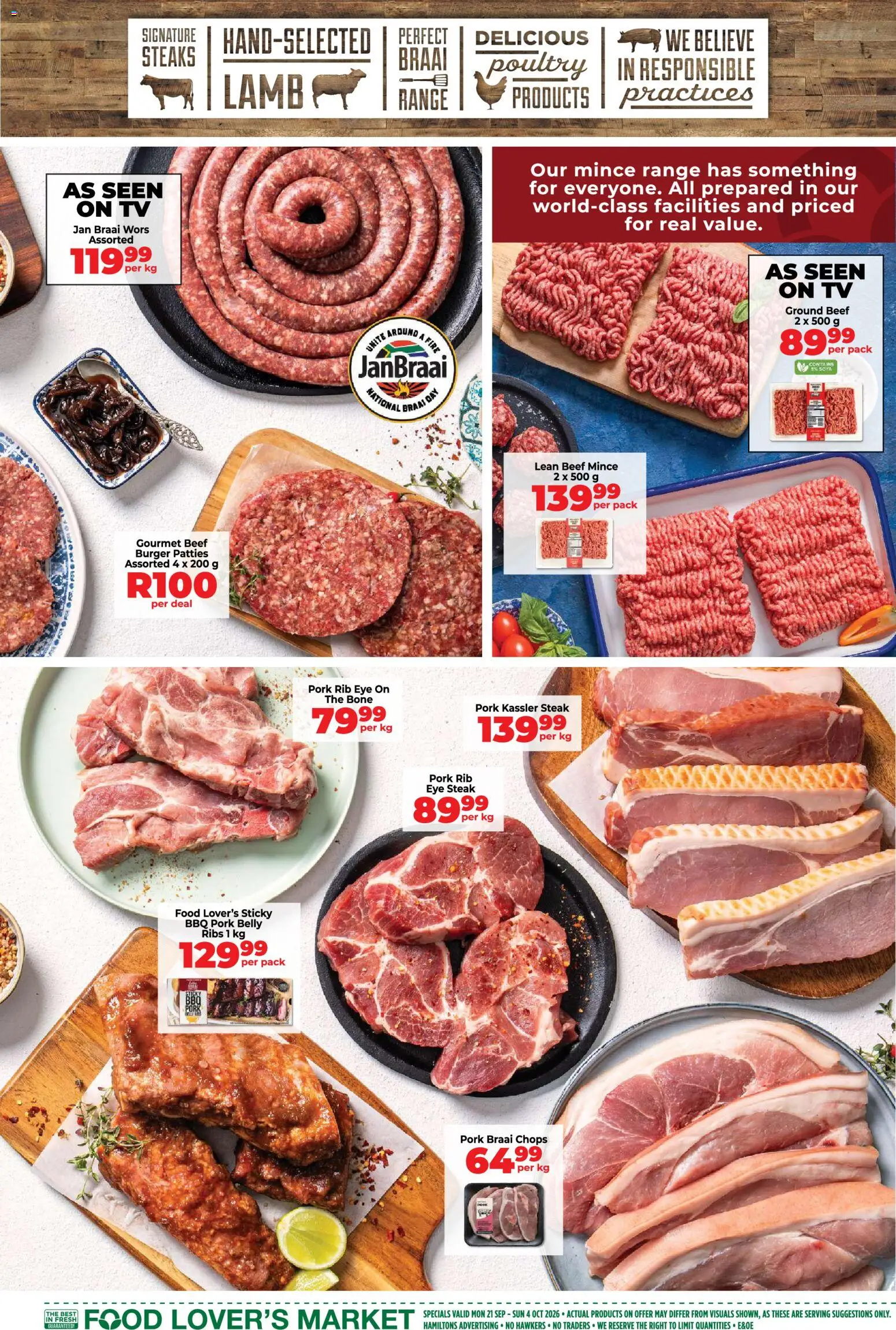 New Food Lover's Market catalogue – valid from 21/09/2026 | Page: 9 | Products: TV, Steak, Pork, Beef