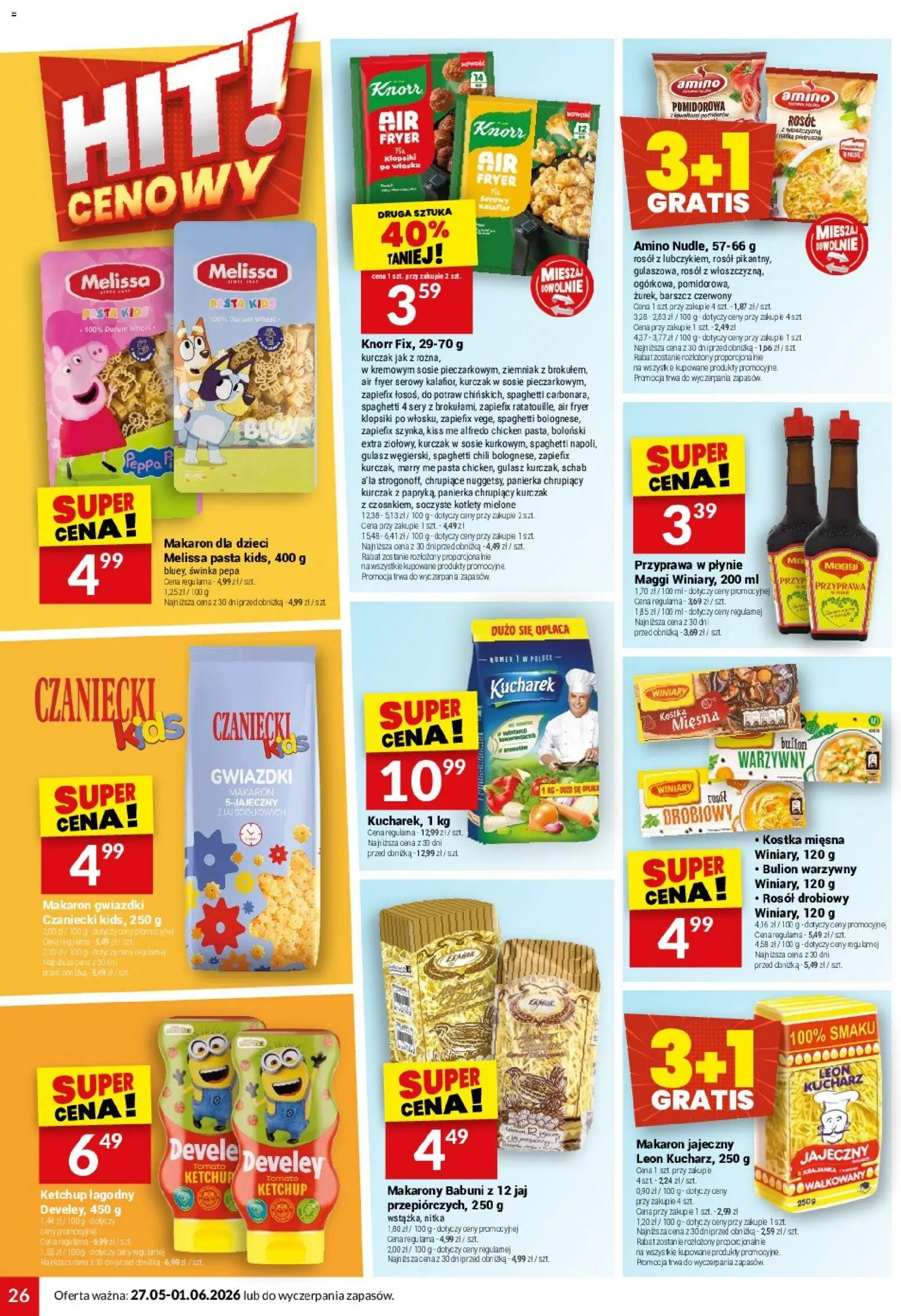 Twój Market gazetka od 27.05.2026 | Strona: 26 | Produkty: Ketchup, Bulion warzywny, Klopsiki, Kotlety
