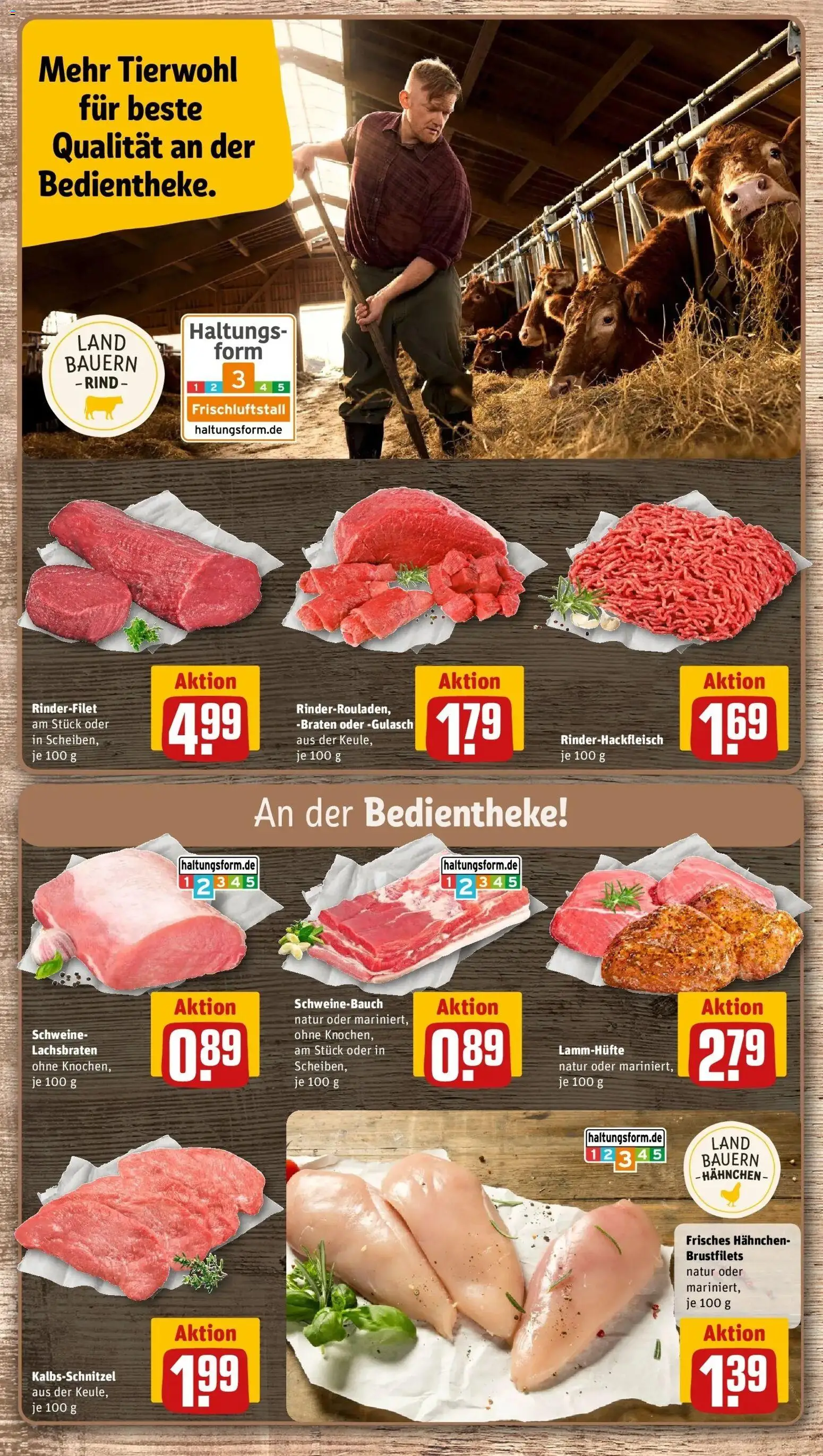 Rewe Prospekt Illerkirchberg – gültig ab 08.06.2026 | Seite: 8 | Produkte: Hahnchen, Rinderfilet, Schnitzel, Gulasch