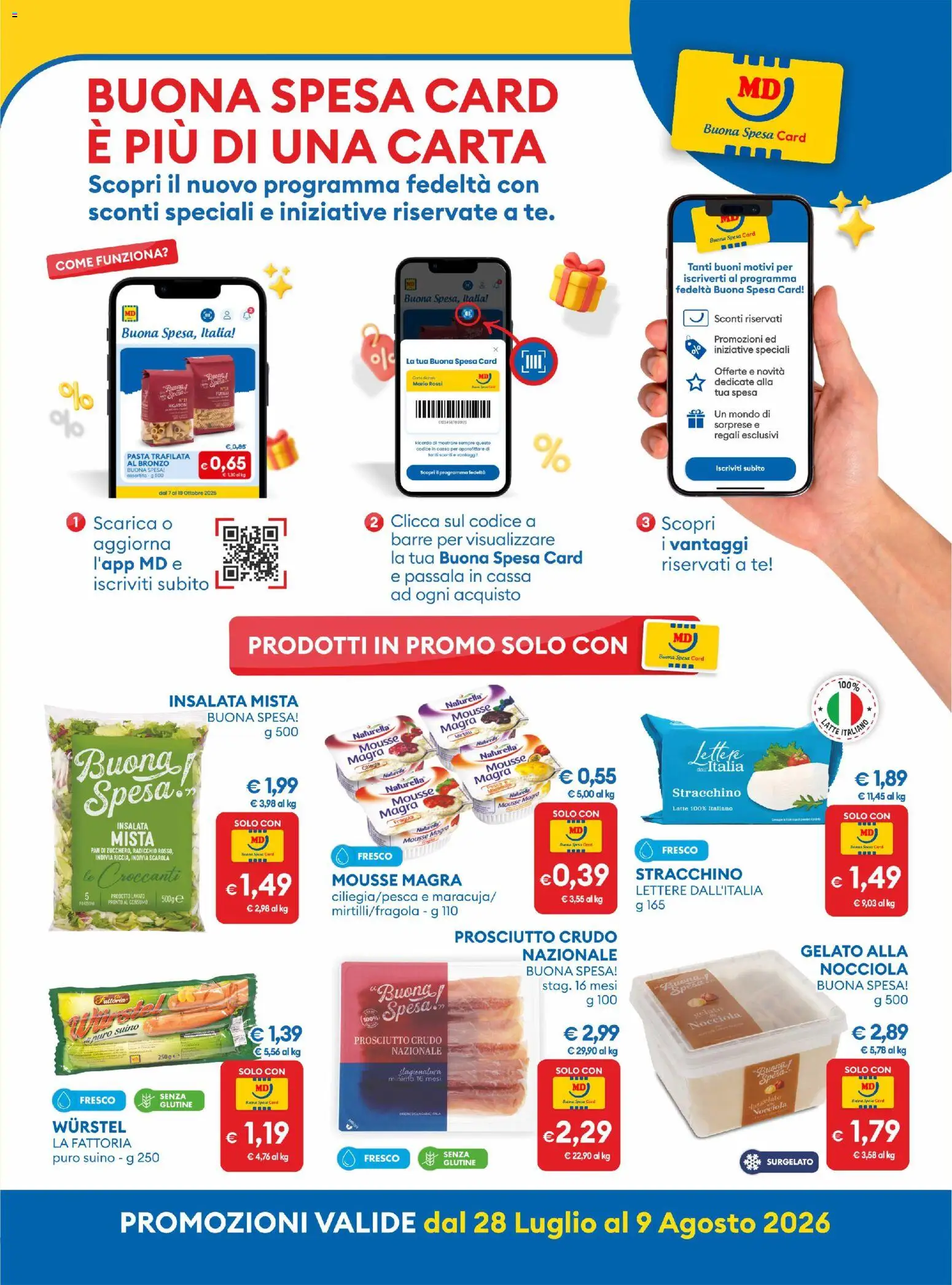 Volantino MD Discount del 28/07/2026 | Pagina: 8 | Prodotti: Tè, Gelato, Suino, Wurstel