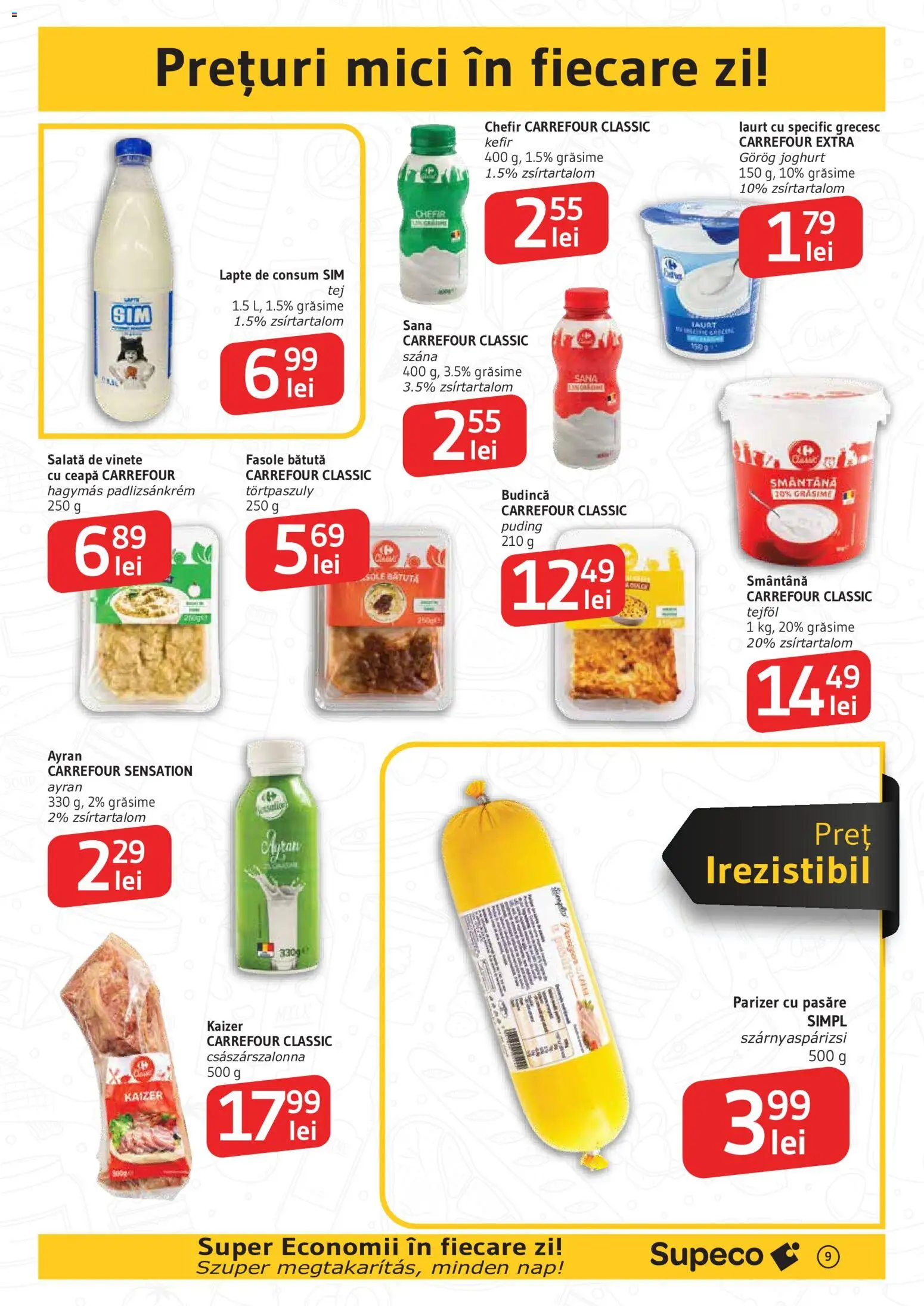 Noul catalog Supeco – valabil de la 06.08.2026 | Pagină: 9 | Produse: Mici, Lapte, Parizer, Salată