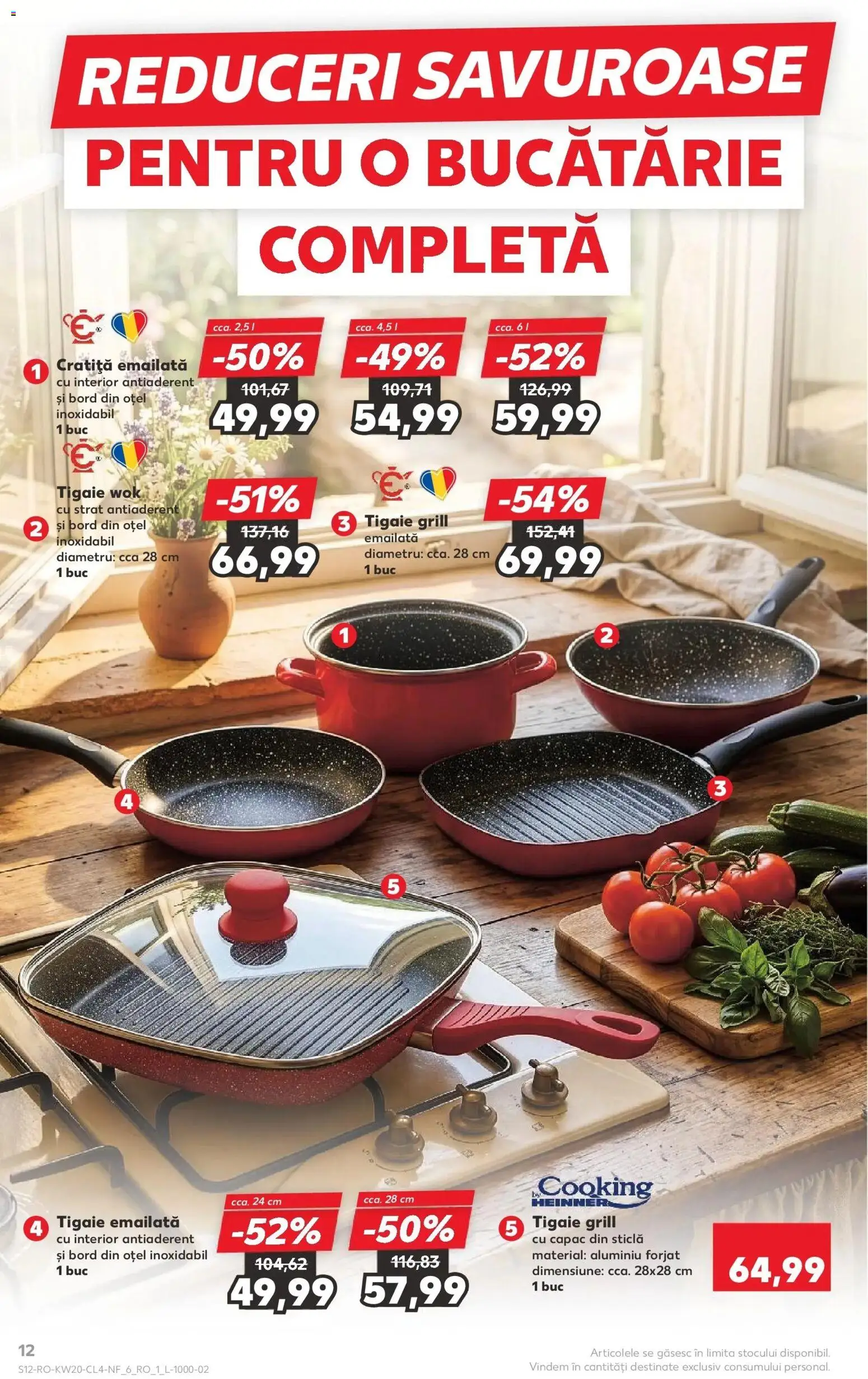 Noul catalog Kaufland – valabil de la 13.05.2026 | Pagină: 12 | Produse: Tigaie, Cratiță, Grill, Bucătărie
