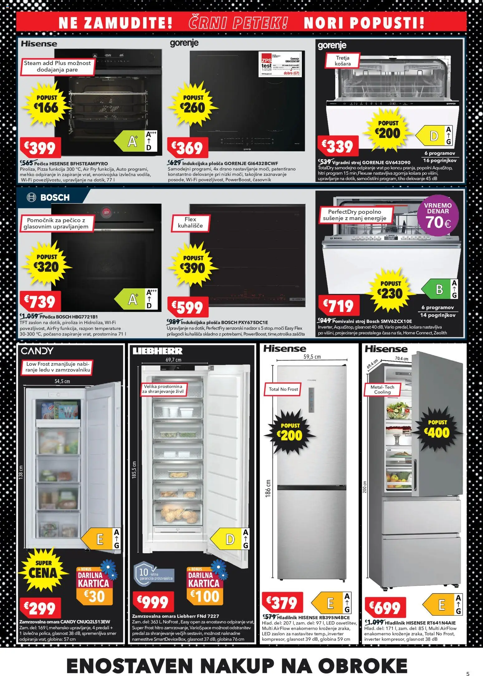Novi Harvey Norman katalog ponudbe – veljaven od 21.10.2026 | Stran: 5 | Izdelki: Hladilnik, Pomivalni stroj, Indukcijska plošča, Časovnik