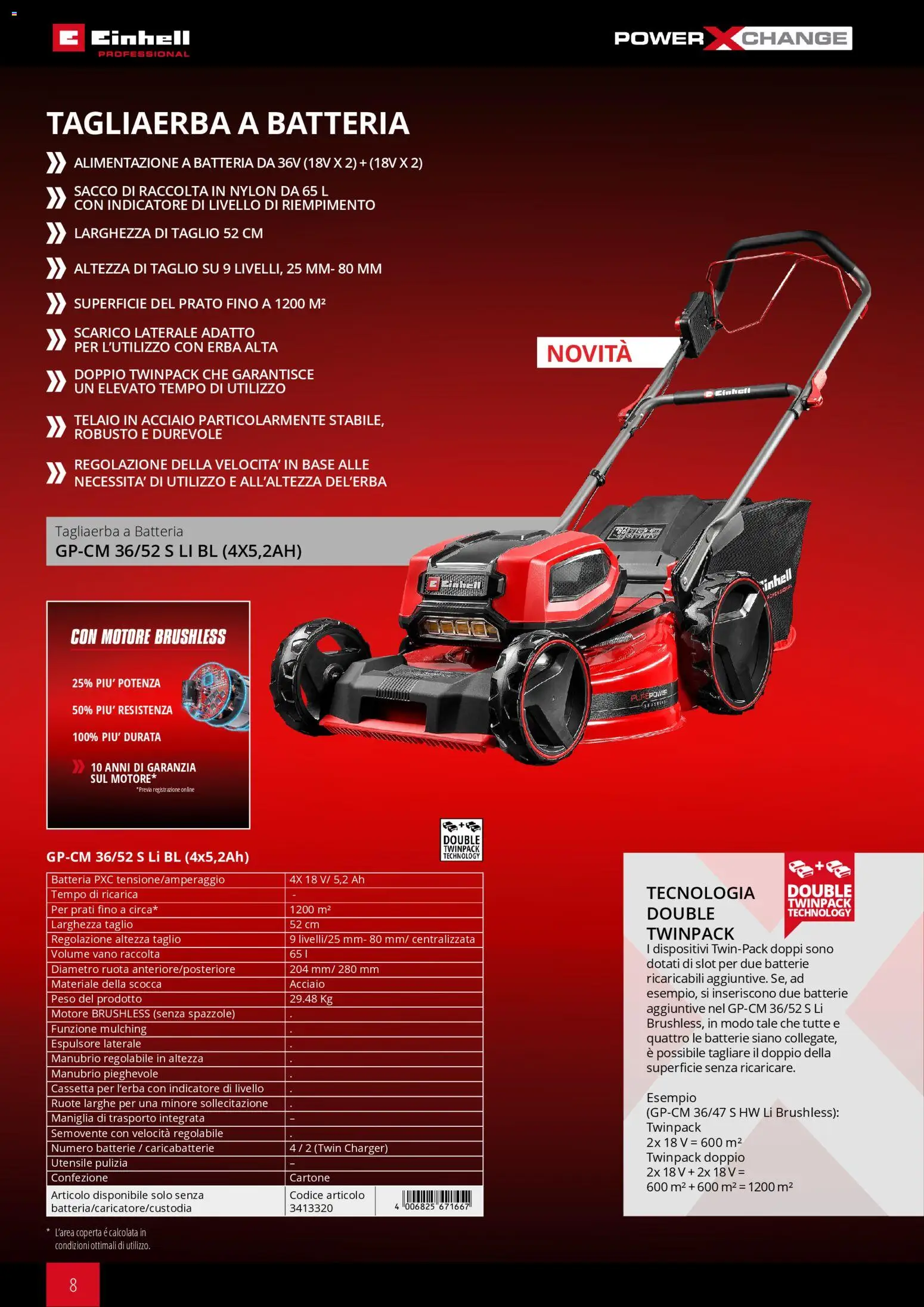 Volantino Einhell del 17.03.2026 | Pagina: 10 | Prodotti: Coperta, Batteria, Batterie, Caricabatterie