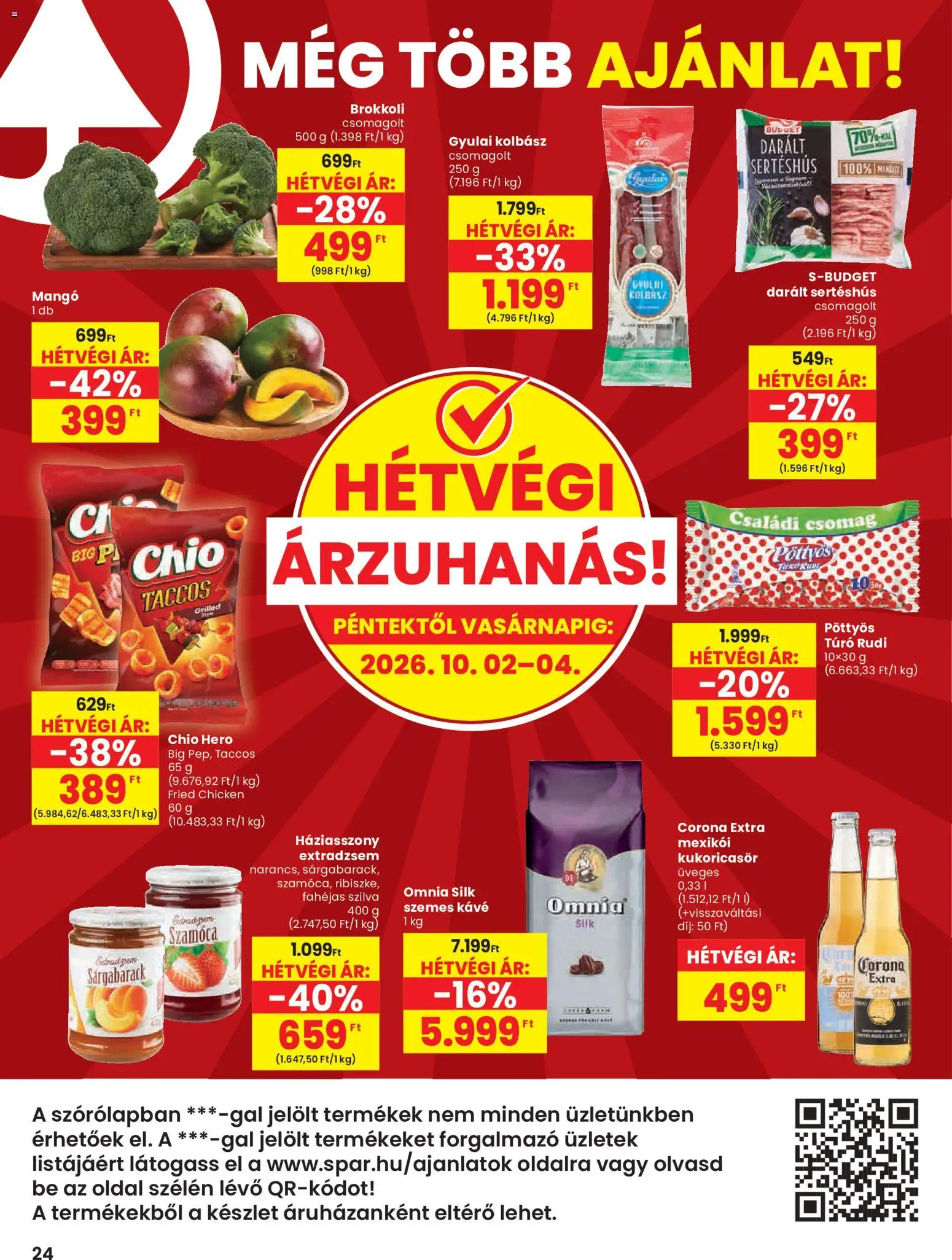 Spar akciós ujság - amely érvényes a következő dátumtól: 2026.10.01. | Oldal: 24