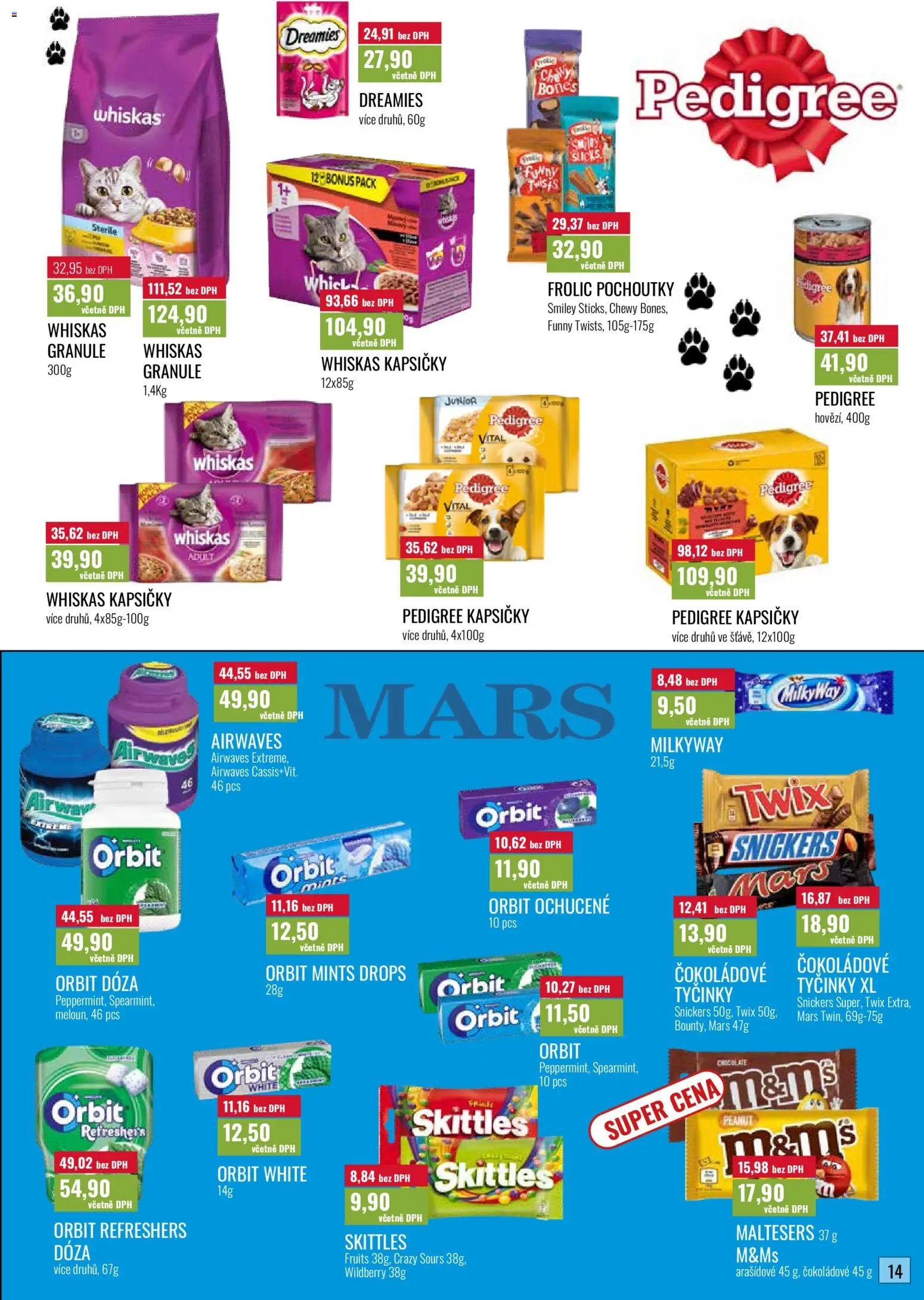 Ratio leták od 01.05.2026 | Strana: 15 | Produkty: Whiskas, Twix, Granule, Tyčinky