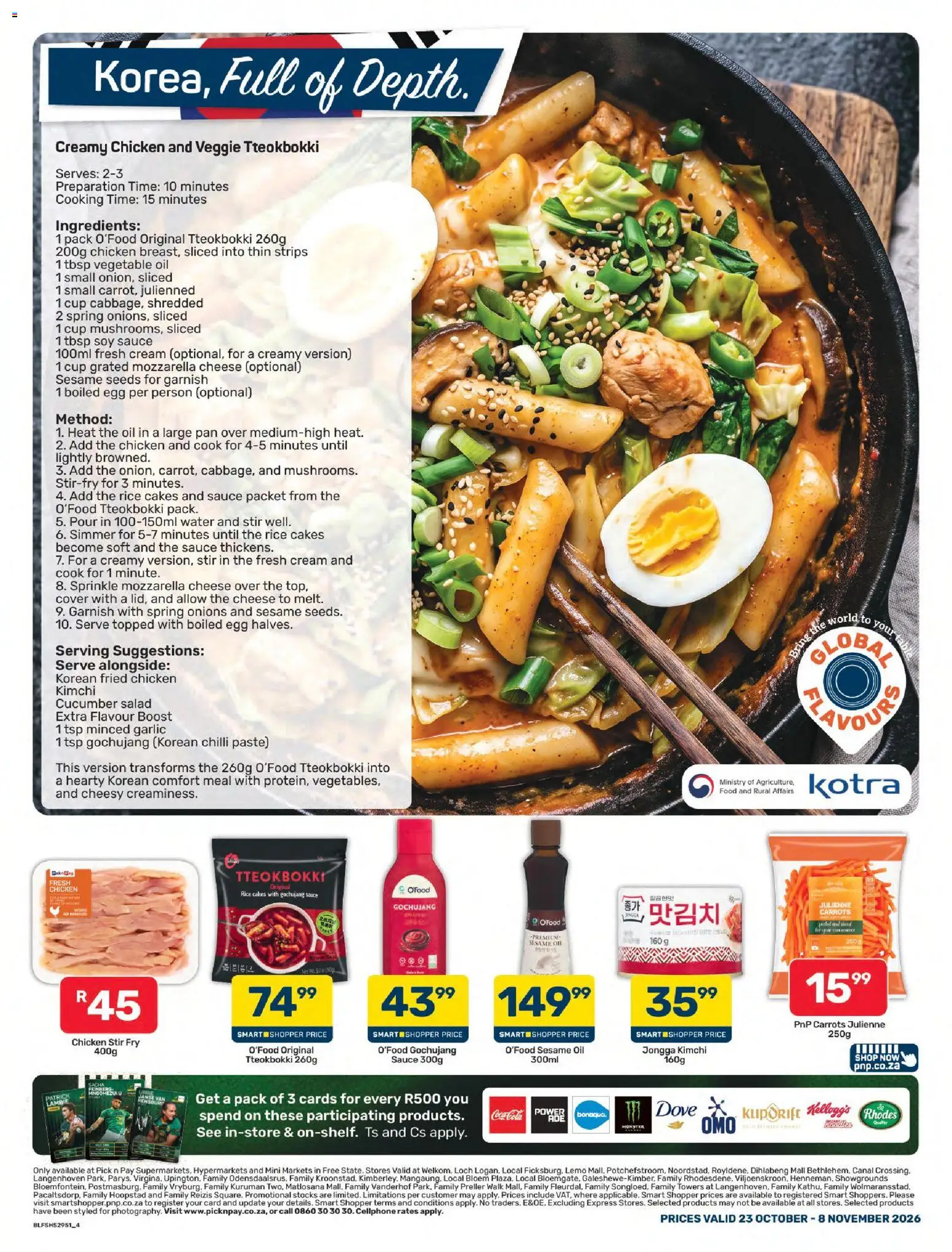 New Pick n Pay catalogue – valid from 23/10/2026 | Page: 4 | Products: Sesame, Rice, Salad, Water