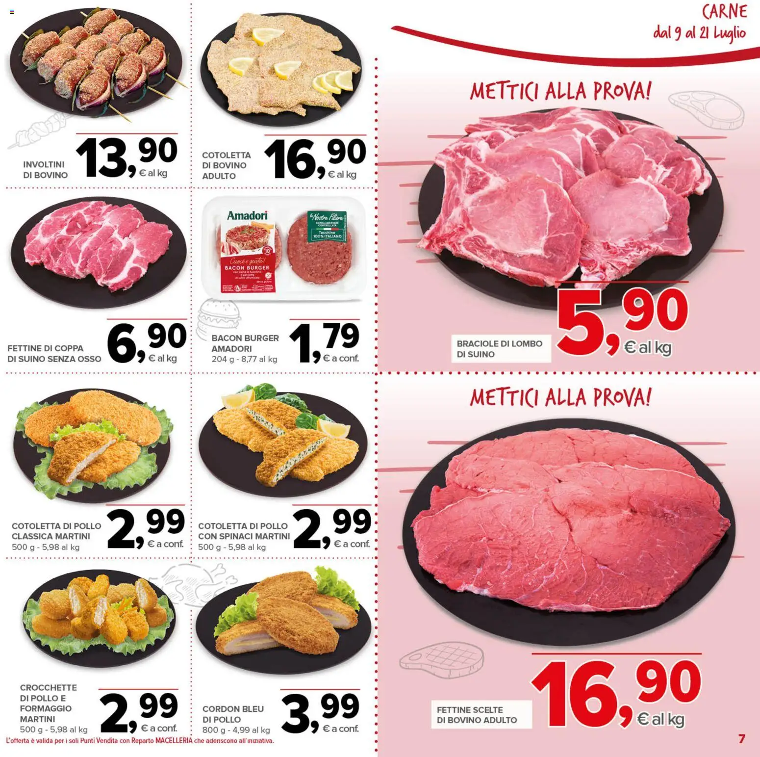 Volantino Todis del 09/07/2026 | Pagina: 7 | Prodotti: Pancetta, Suino, Tacchino, Formaggio
