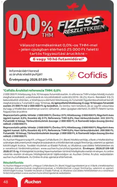 Auchan akciós újság - amely érvényes a következő dátumtól: 2026.07.09. | Oldal: 48 | Termékek: Szőlő