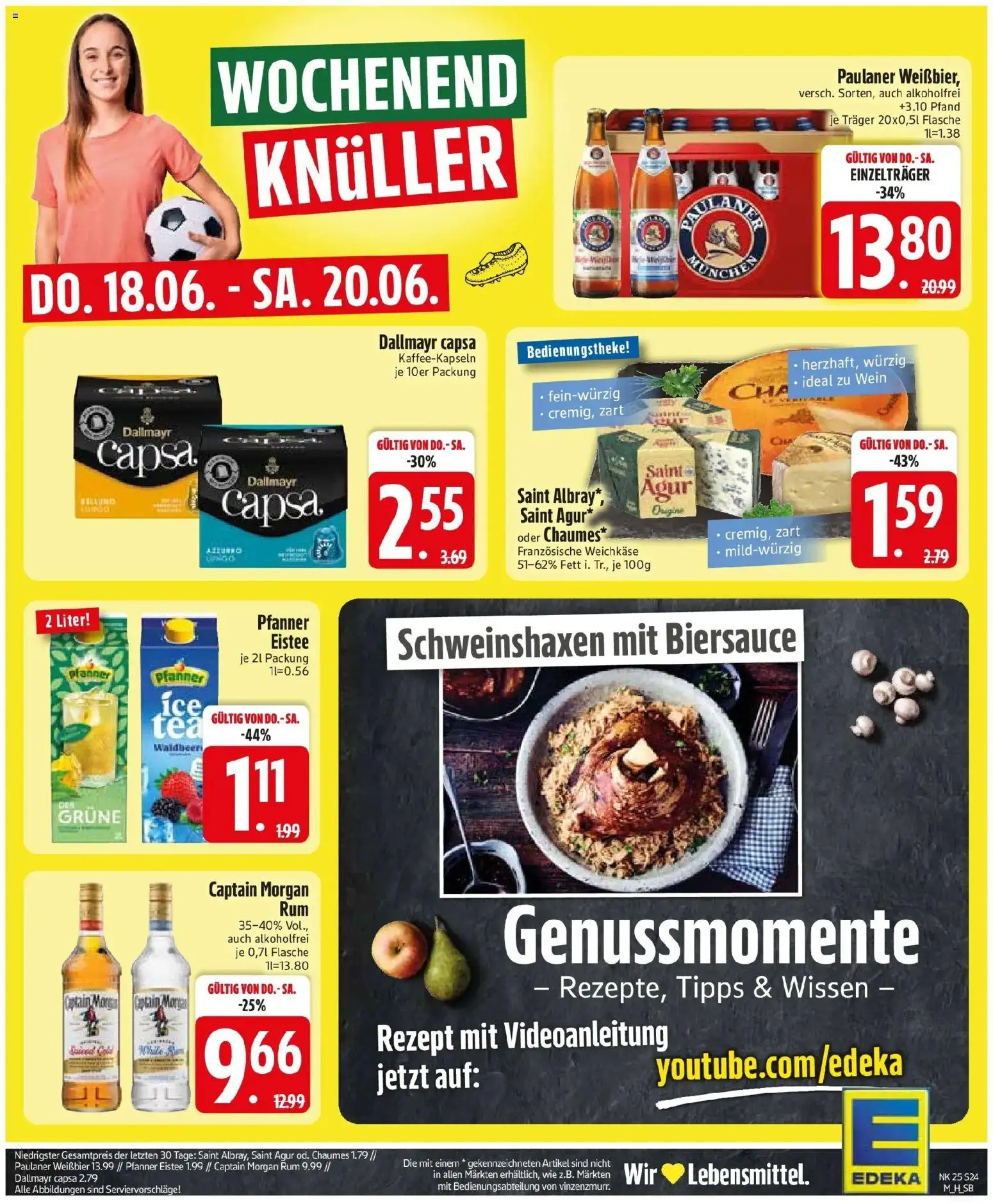 Edeka prospekt Ingolstadt – gültig ab 14.06.2026 | Seite: 26 | Produkte: Rum, Pfanner eistee, Captain morgan, Dallmayr capsa