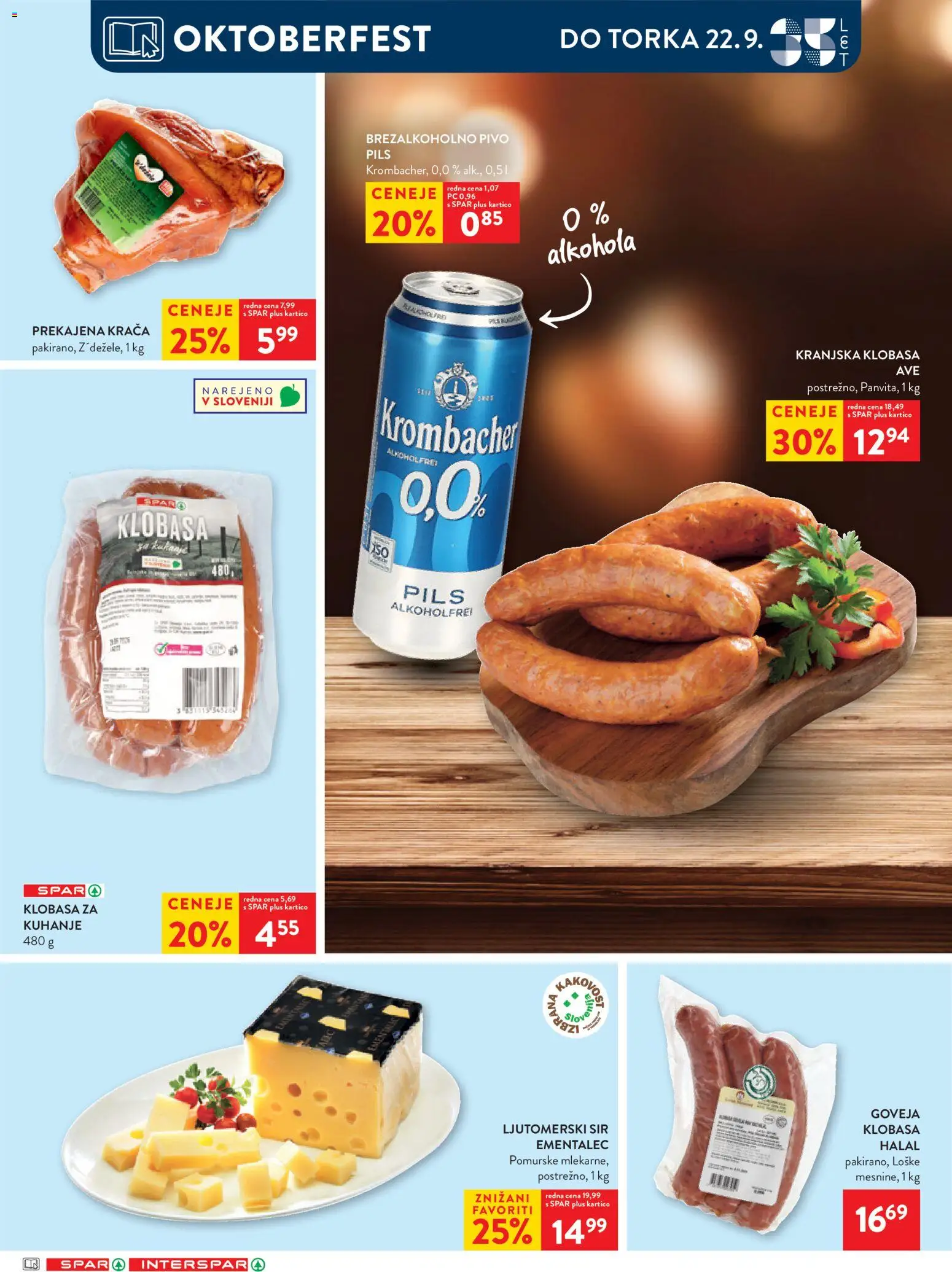 Novi Spar katalog ponudbe – veljaven od 16.09.2026 | Stran: 27 | Izdelki: Ementalec, Sir, Pivo