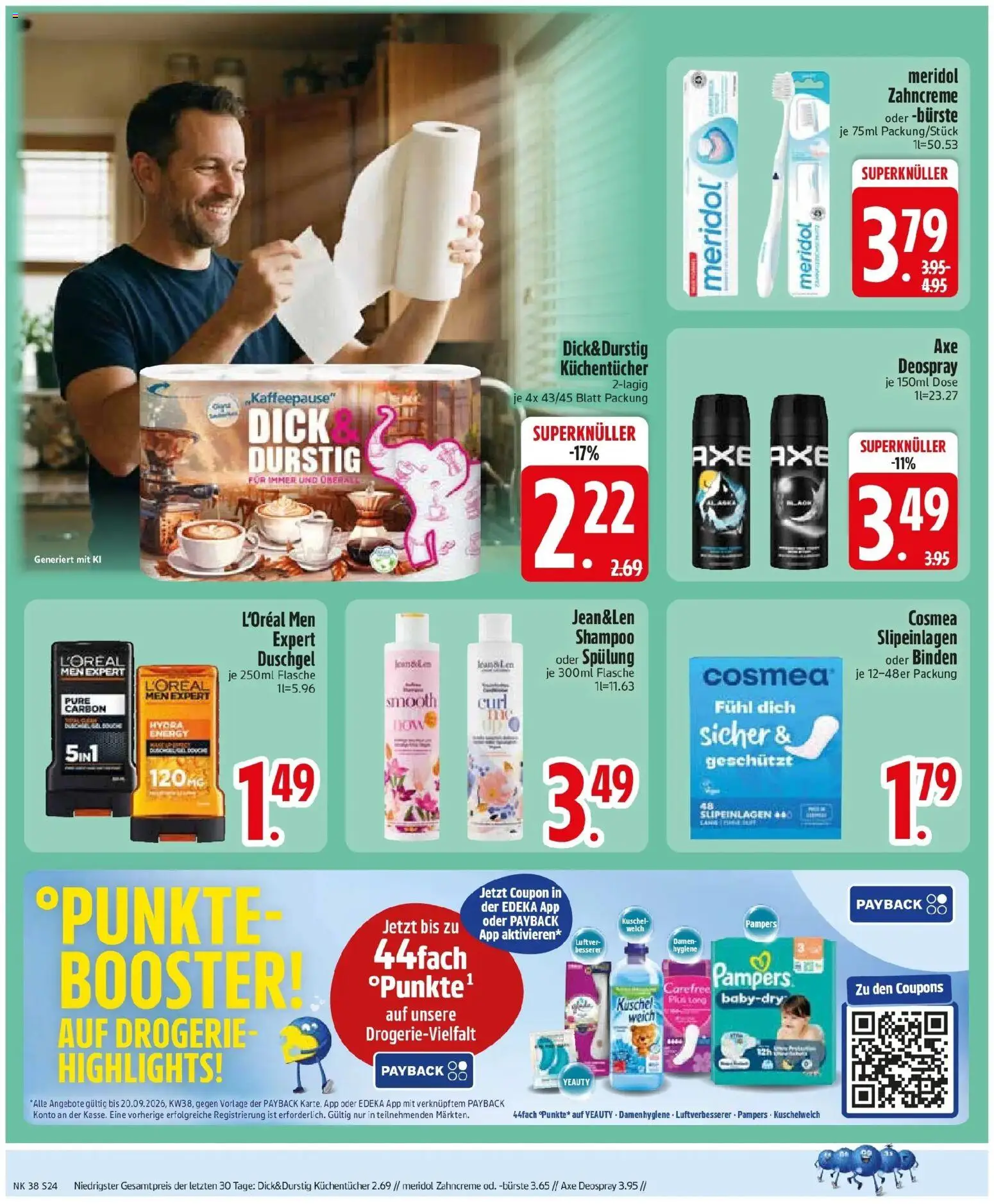 Edeka Prospekt Zolling (ab 14.09.2026) » Angebote Online | Seite: 26 | Produkte: Spülung, Bürste, Axe, Deospray