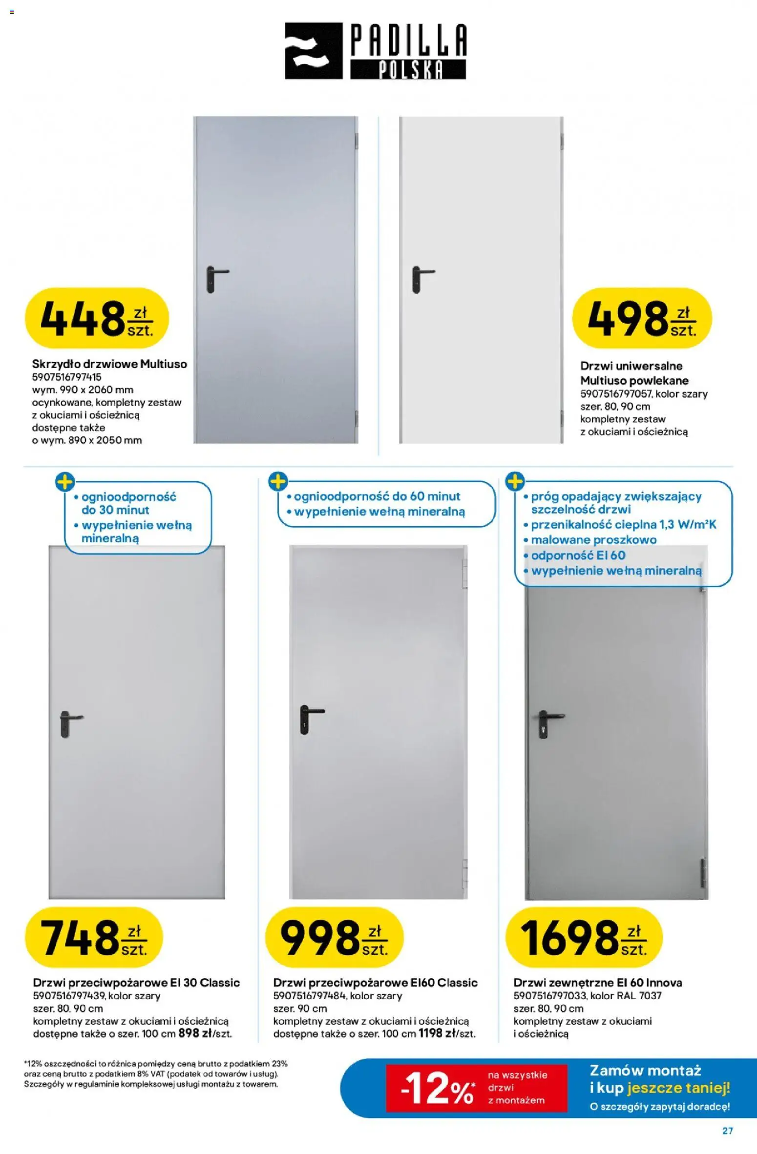 Castorama gazetka od 16.09.2026 | Strona: 27 | Produkty: Drzwi