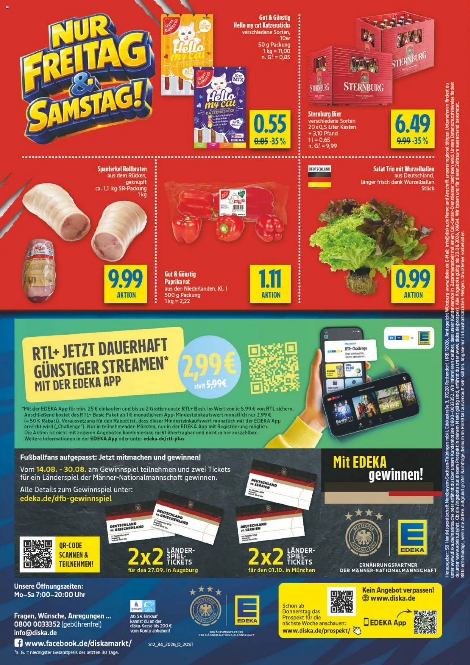 Diska - Diska Angebote Sachsen-Thüringen KW34 – gültig ab 17.08.2026 | Seite: 12 | Produkte: Bier, Paprika rot, Paprika, Hella