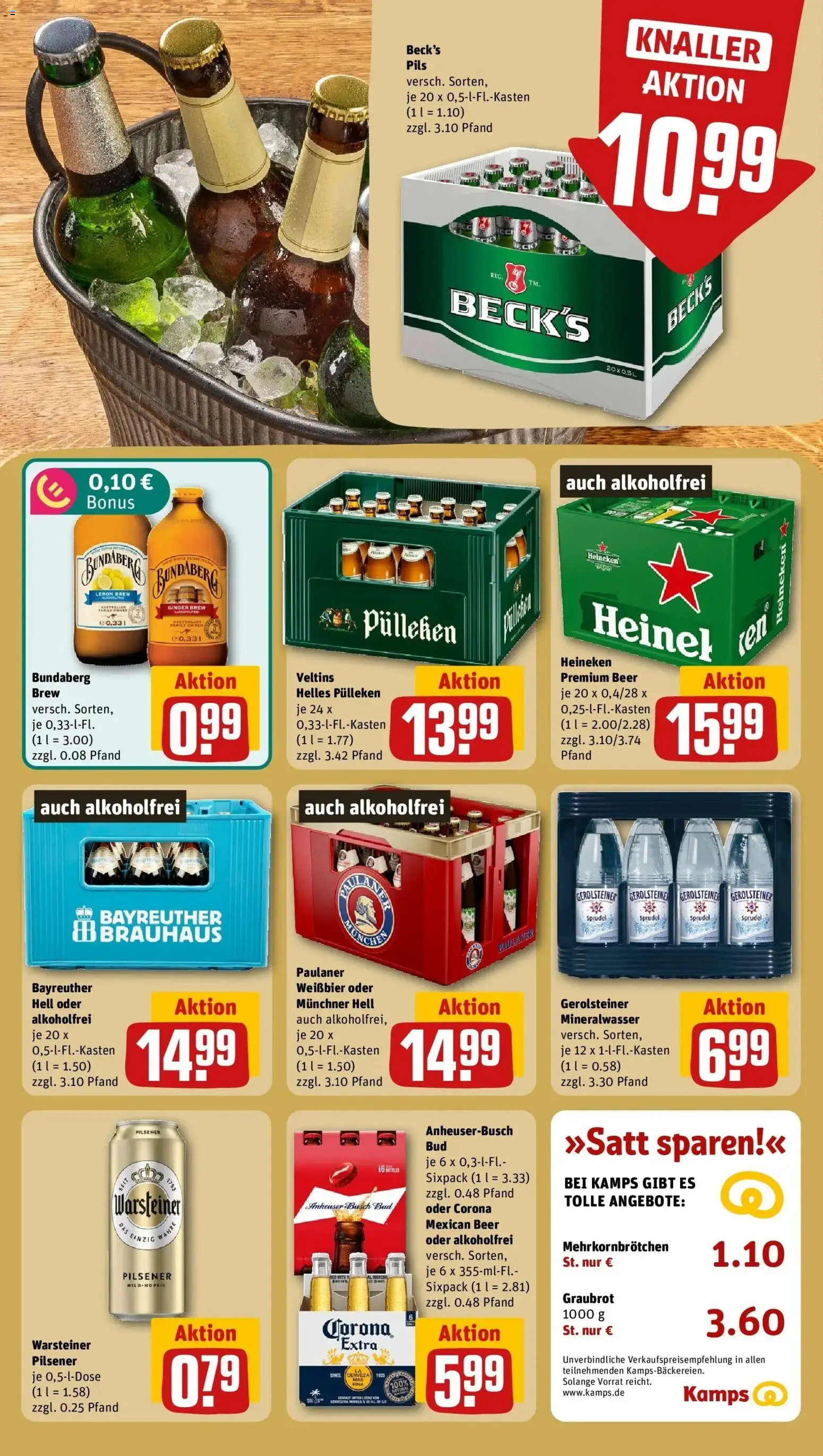 REWE Prospekt ab 19.10.2026 zum Blättern » Angebote | Seite: 19 | Produkte: Weißbier, Pils, Heineken, Paulaner