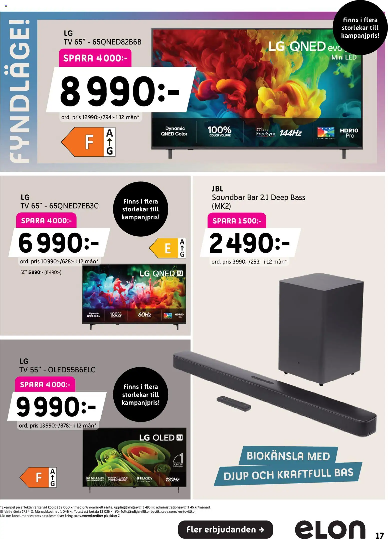 Elon reklamblad aktuell från 21/09/2026 | Sida: 17 | Produkter: Soundbar, Tv