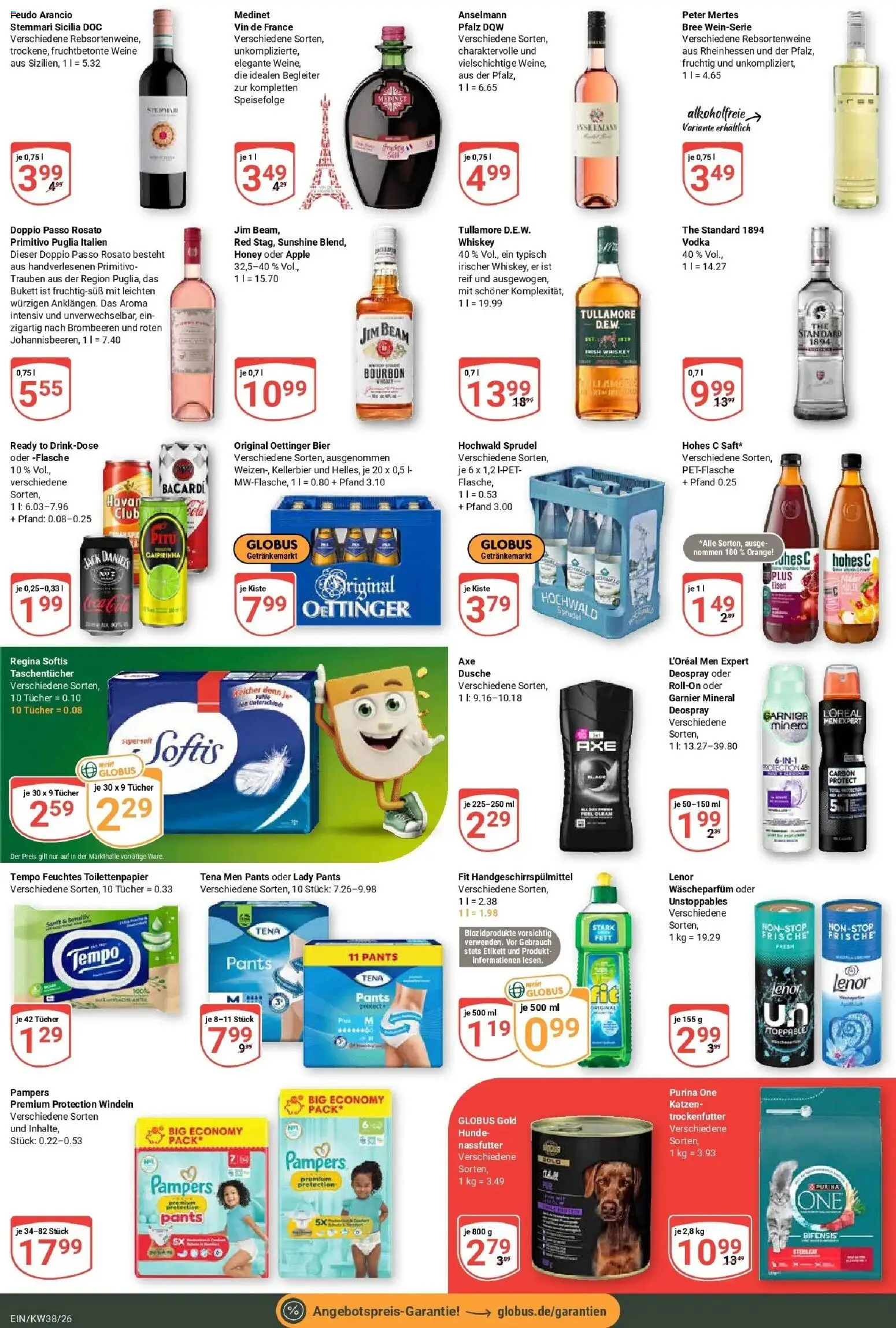 Globus Prospekt Homburg-Einöd (ab 14.09.2026) » Angebote online | Seite: 3 | Produkte: Trauben, Oettinger, Apple, Vodka