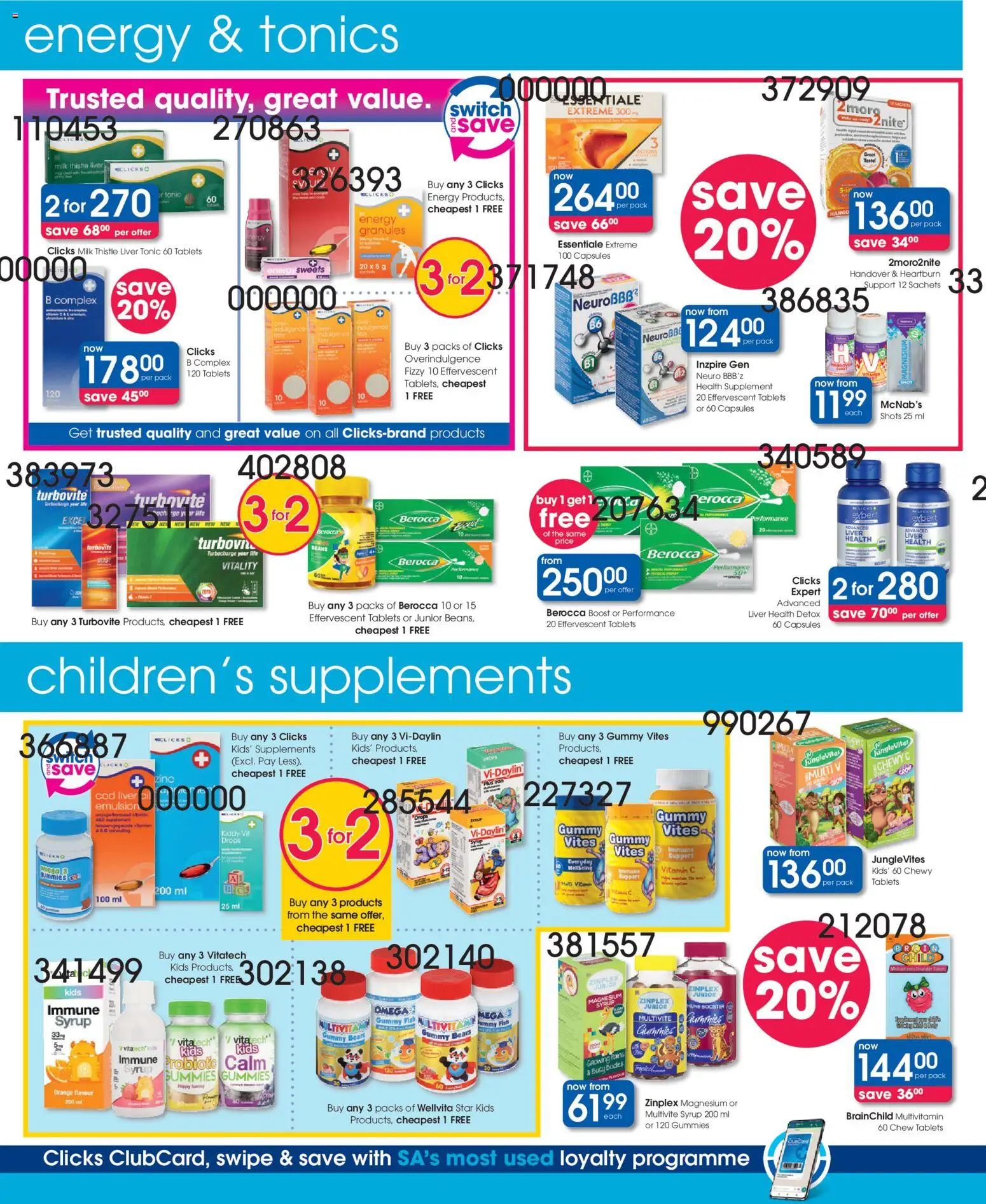 New Clicks catalogue – valid from 21.05.2026 | Page: 30 | Products: Milk, Oil, Switch, Syrup
