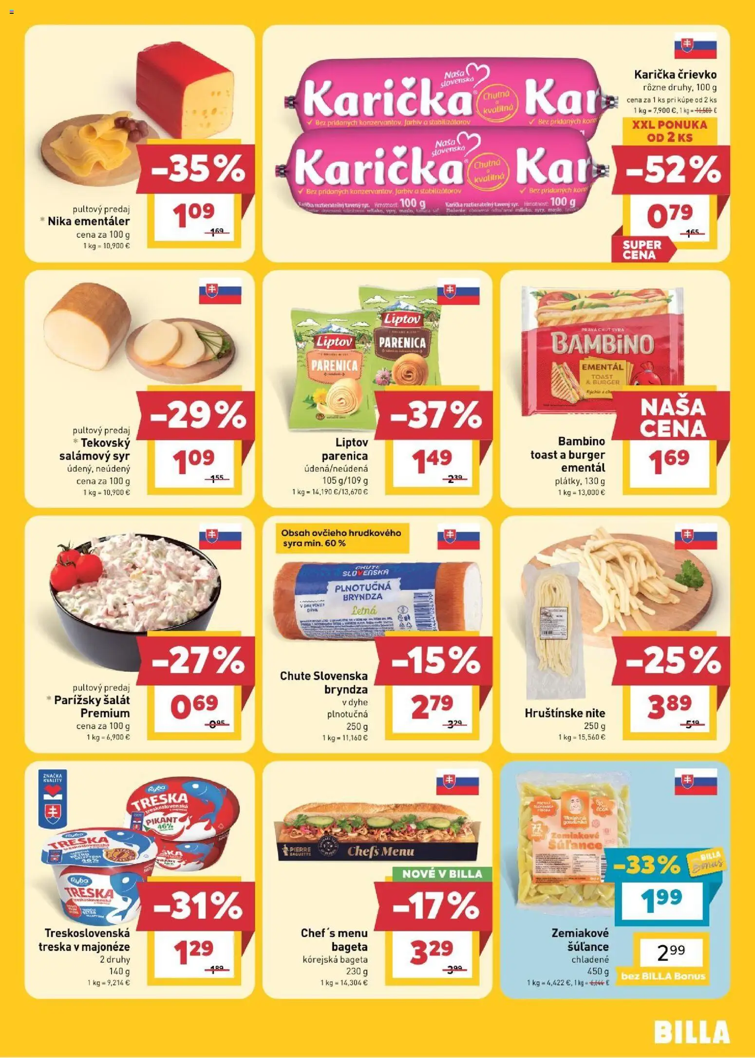 Nové Billa akcie – leták je platný od 16.09.2026 | Strana: 9 | Produkty: Mozzarella, Tvaroh, Rama, Šľahačka