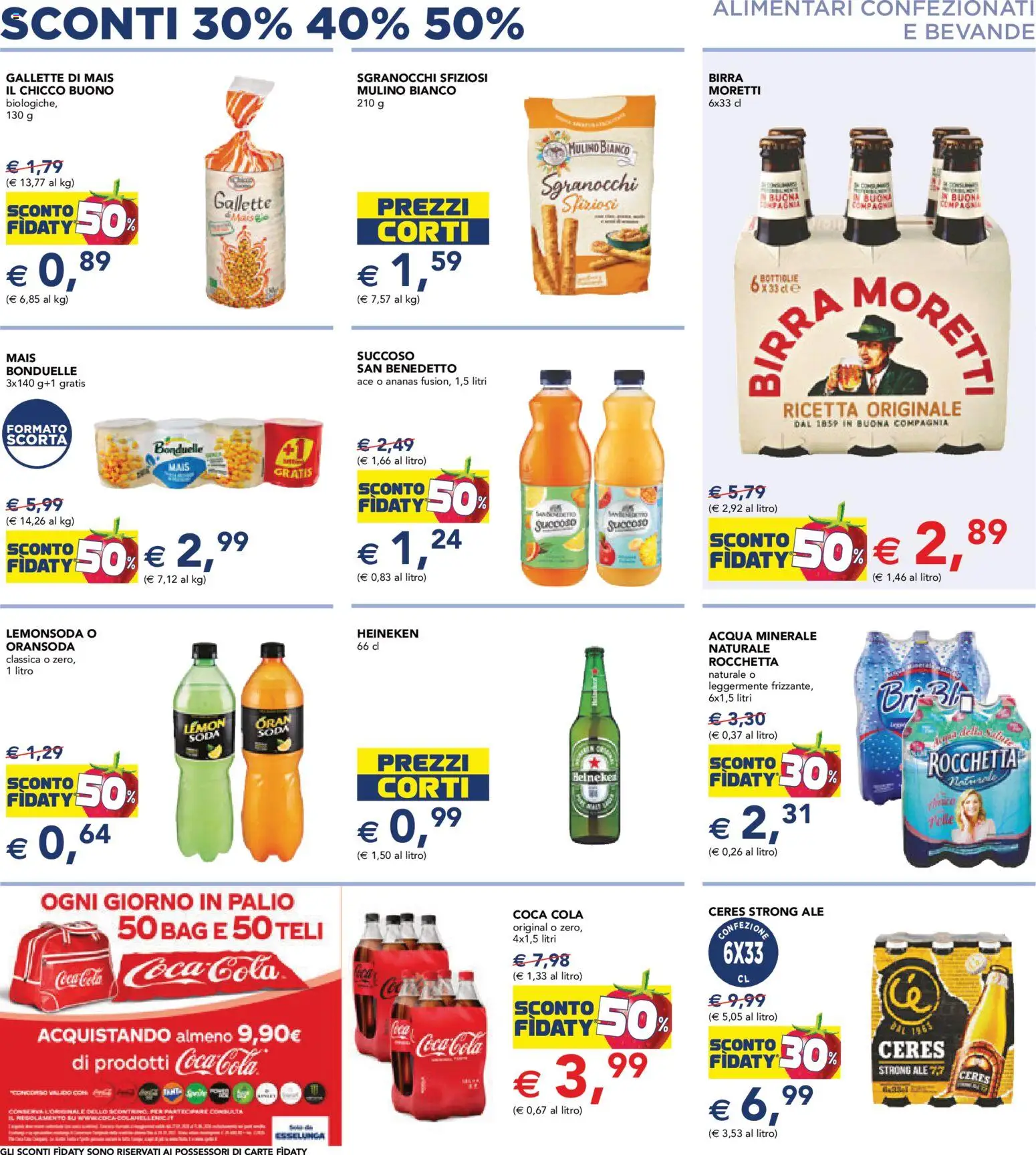 Volantino Esselunga S del 28.05.2026 | Pagina: 6 | Prodotti: Gallette, Ceres, Acqua minerale, Coca Cola