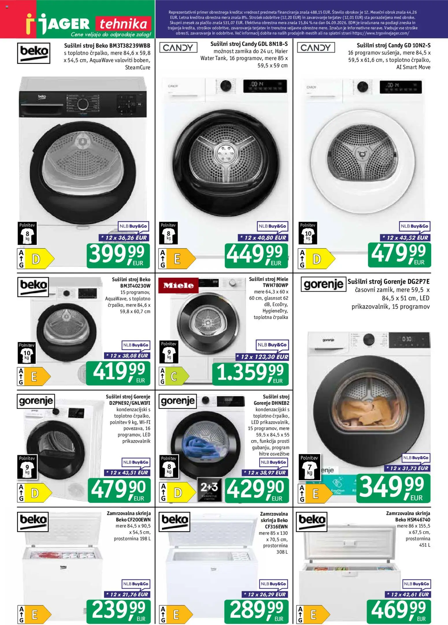Novi Jager katalog ponudbe – veljaven od 16.09.2026 | Stran: 13 | Izdelki: Med, Črpalka, Susilni stroj