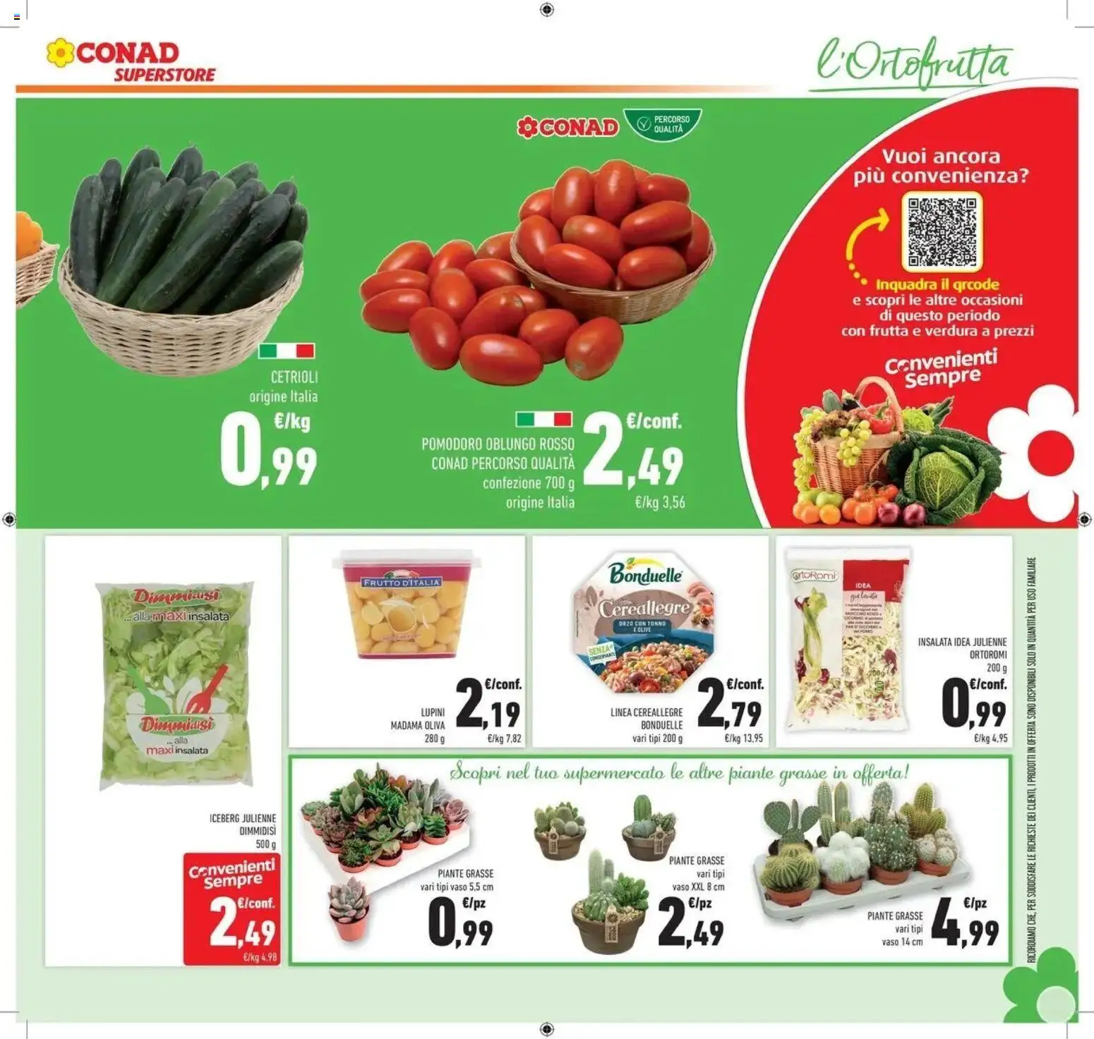 Volantino Conad del 30/06/2026 | Pagina: 15 | Prodotti: Cetrioli, Frutta, Tonno, Vaso