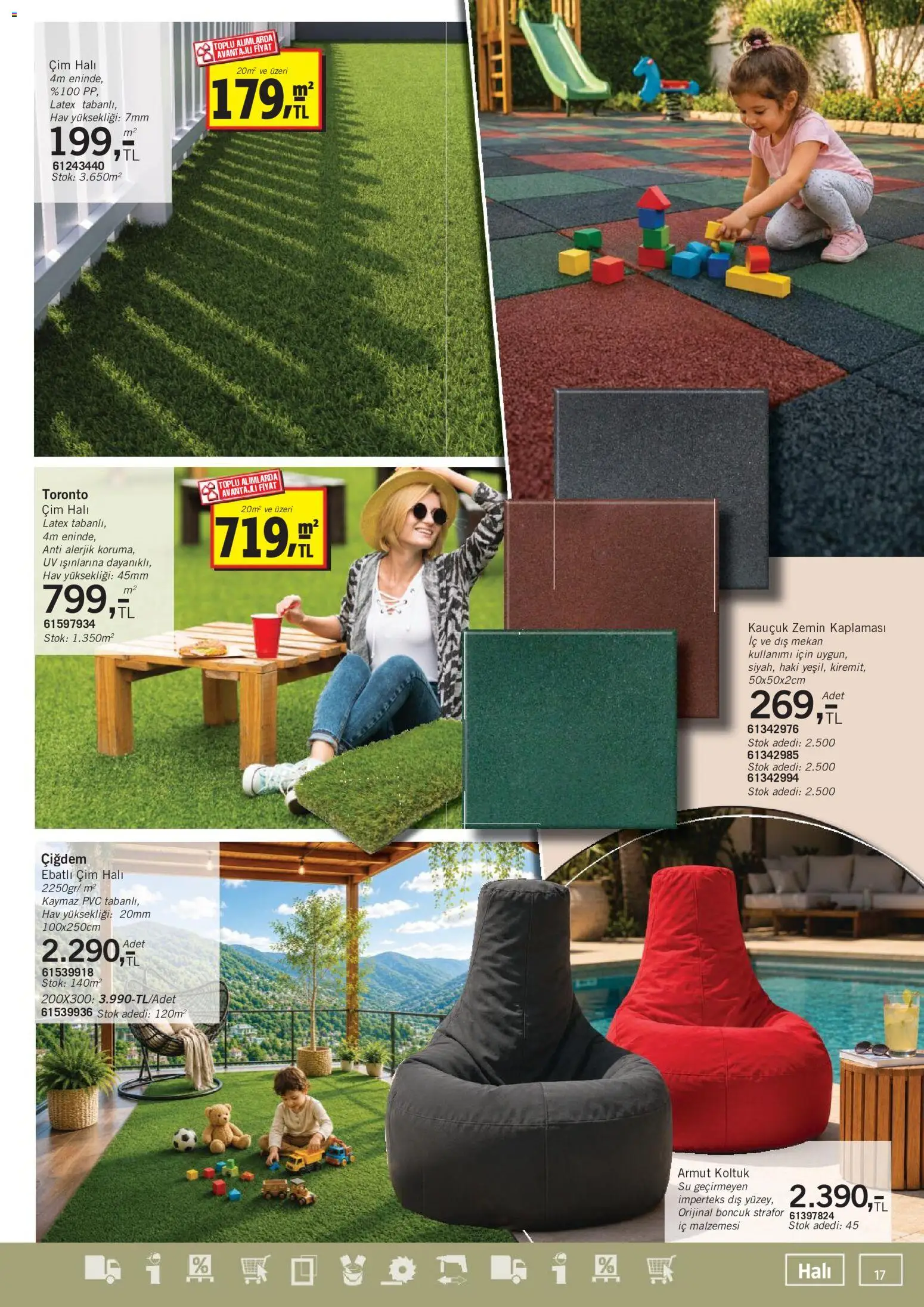 Bauhaus Katalog - 04 Temmuz 2026 tarihinden itibaren geçerlidir | Sayfa: 17 | Ürünler: Koltuk, Halı, Su, Armut