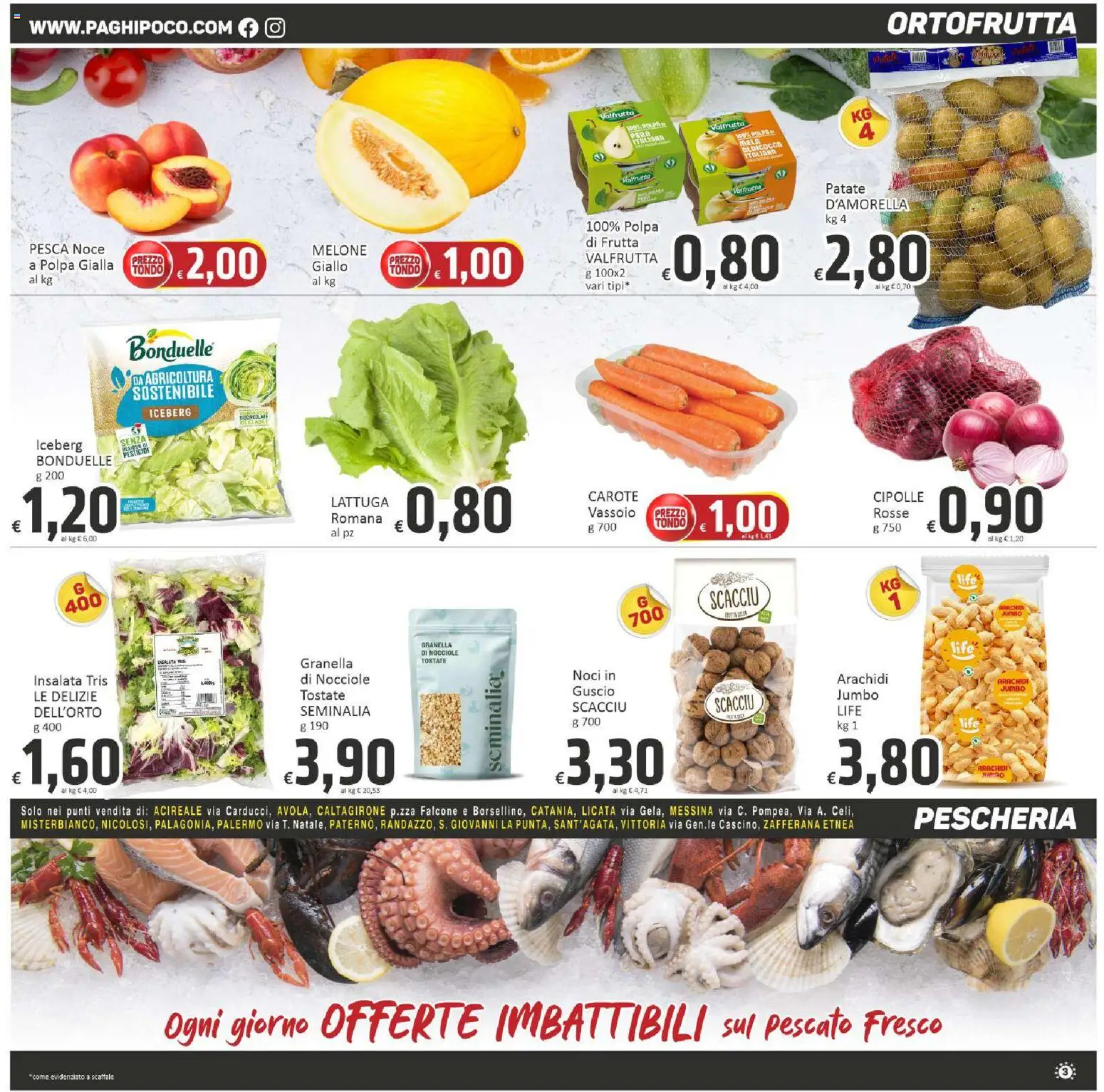 Volantino Paghi Poco del 09.06.2026 | Pagina: 3 | Prodotti: Patate, Carote, Nocciole, Scaffale