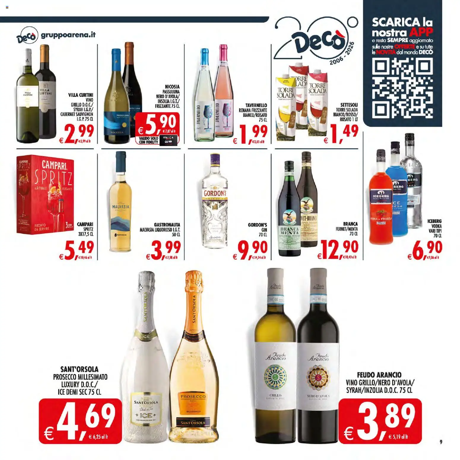 Volantino Decò del 30/06/2026 | Pagina: 12 | Prodotti: Vodka, Prosecco, Vino, Menta