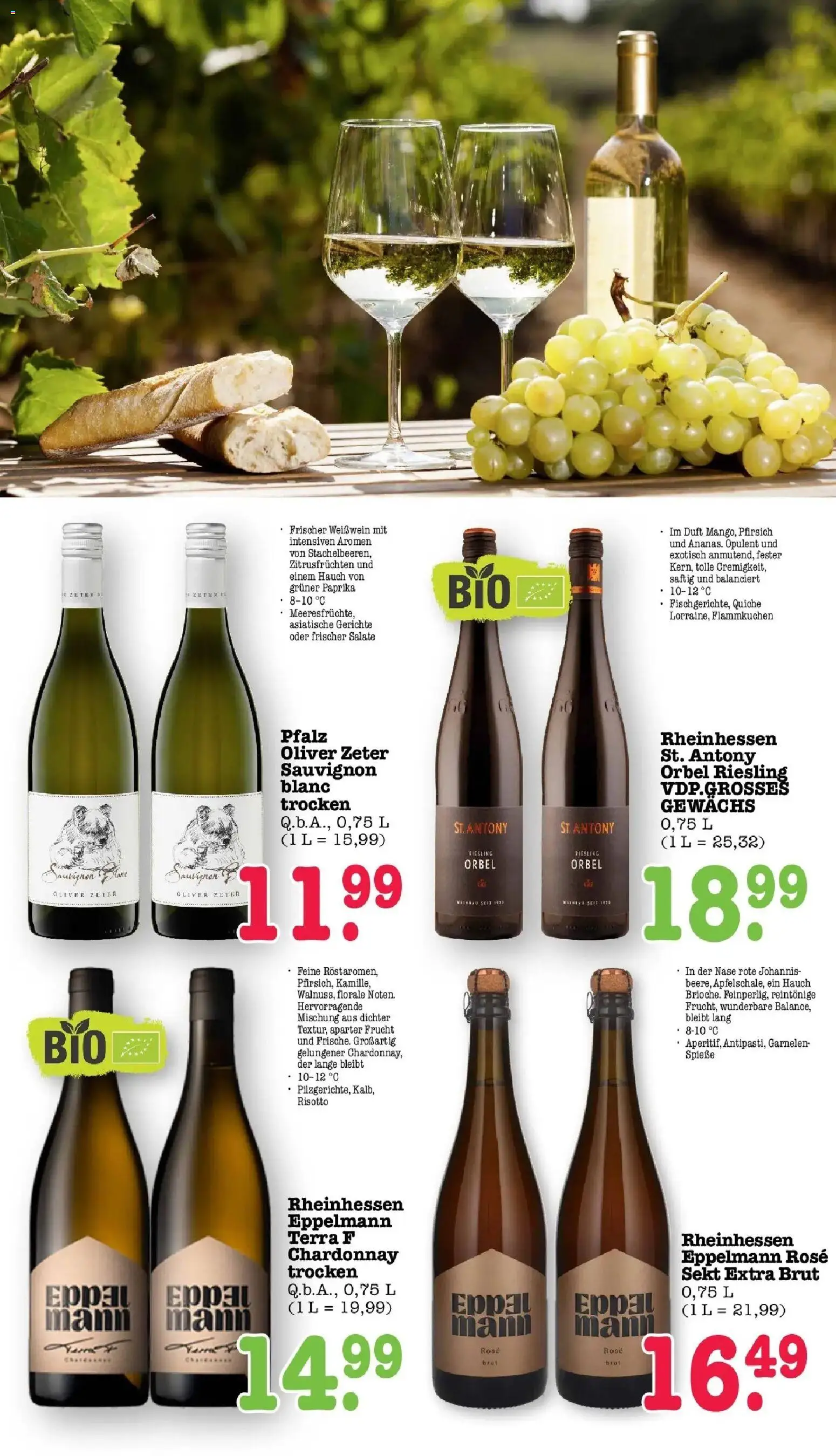 E center Prospekt Mainz-Weisenau (ab 26.10.2026) zum Blättern | Seite: 49 | Produkte: Weißwein, Sekt, Spieße, Pfirsich
