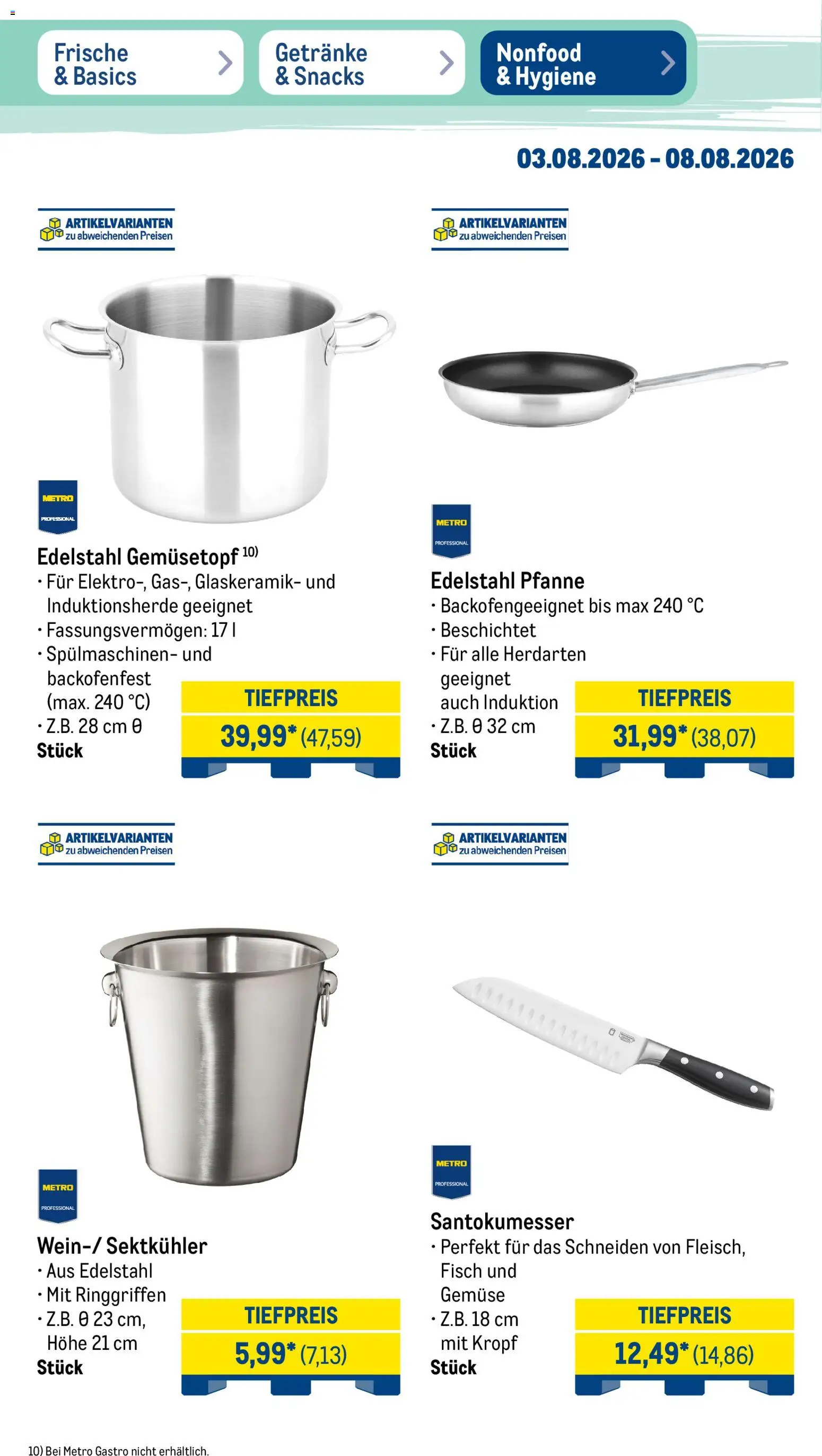 Metro Prospekt – gültig ab 03.08.2026 | Seite: 38 | Produkte: Fisch, Gemüse