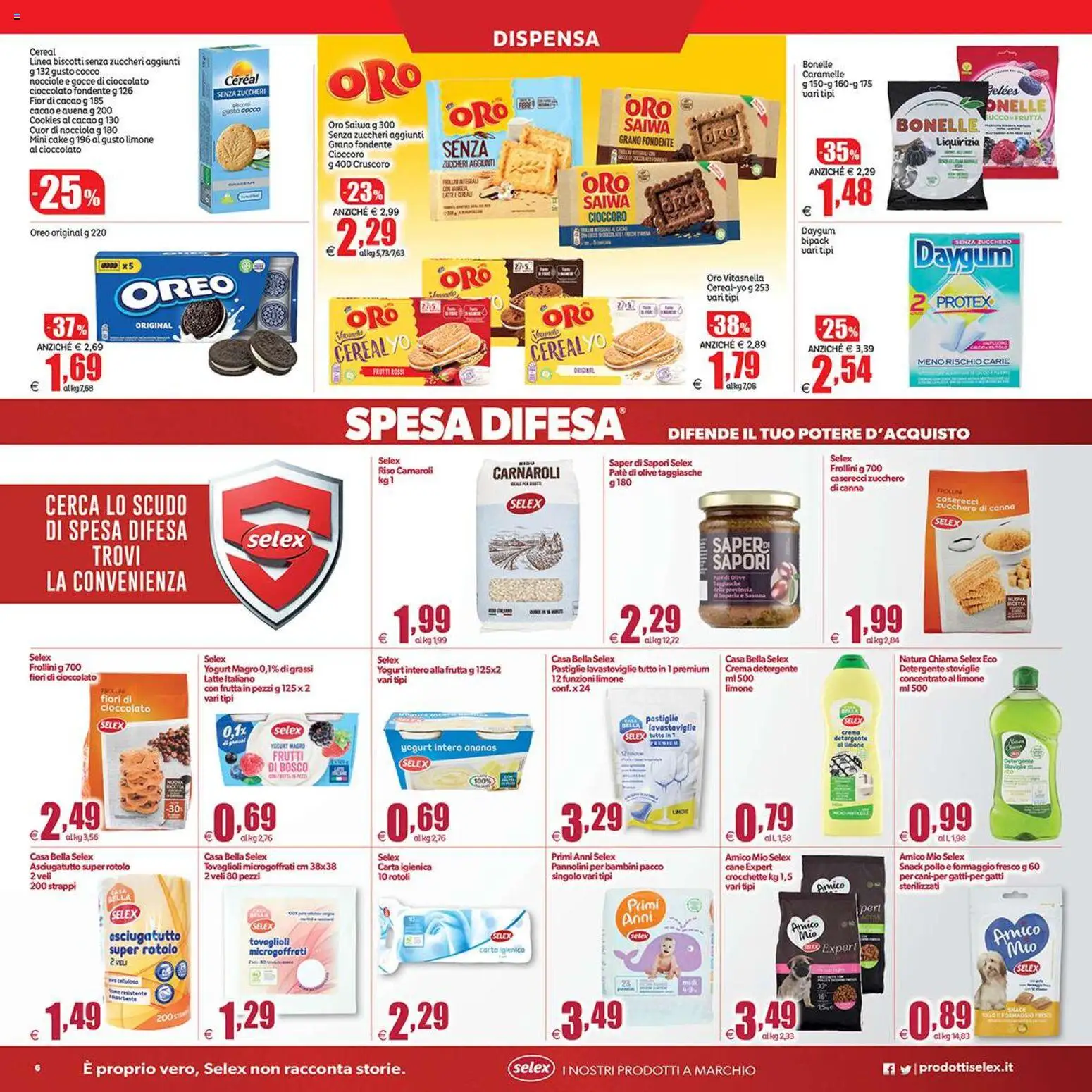Volantino Elite Supermercati del 17/07/2026 | Pagina: 6 | Prodotti: Crema, Pannolini, Detergente, Asciugatutto