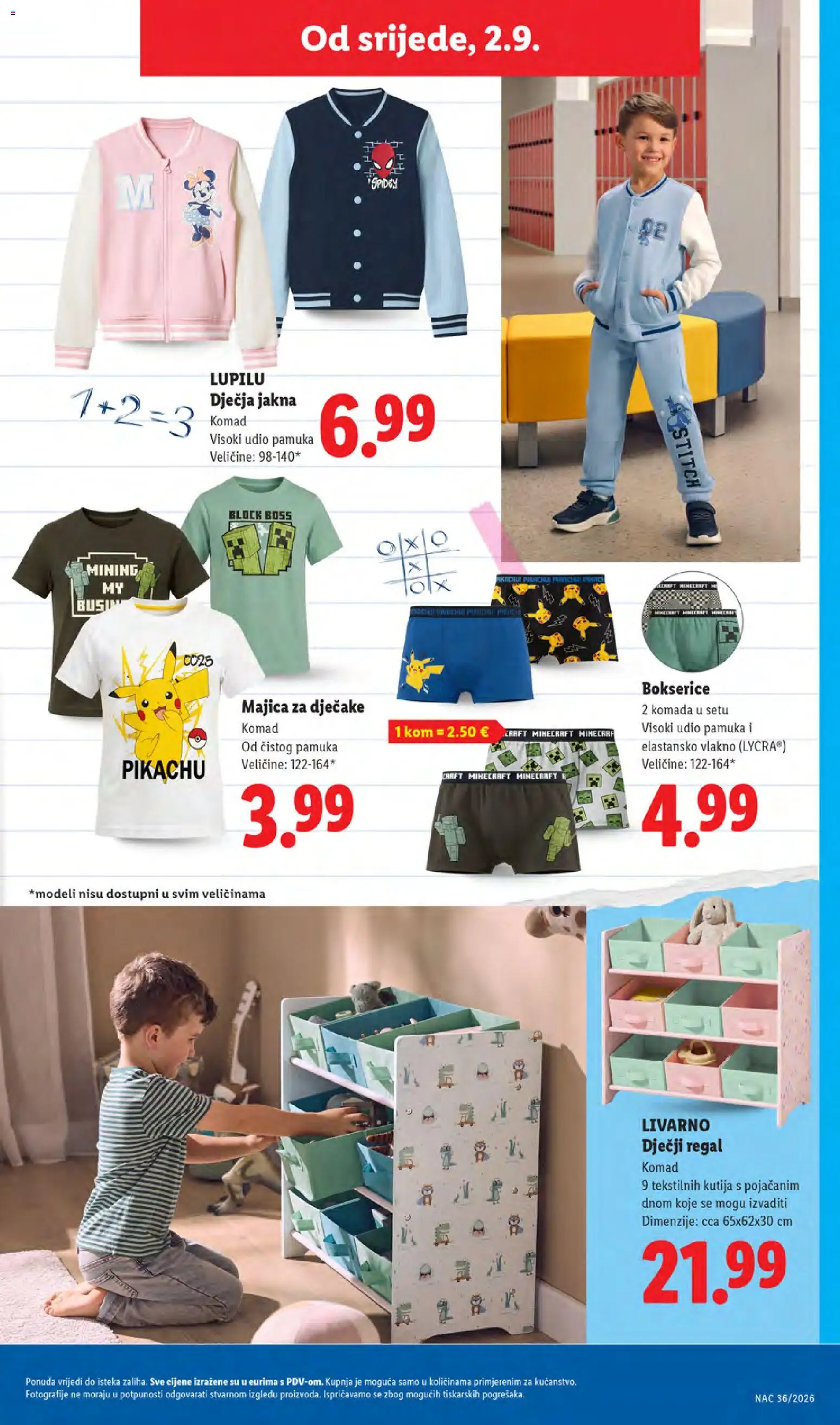 Lidl katalog | vrijedi od 31.08.2026 | Stranica: 45 | Proizvodi: Kutija, Jakna, Bokserice, Regal
