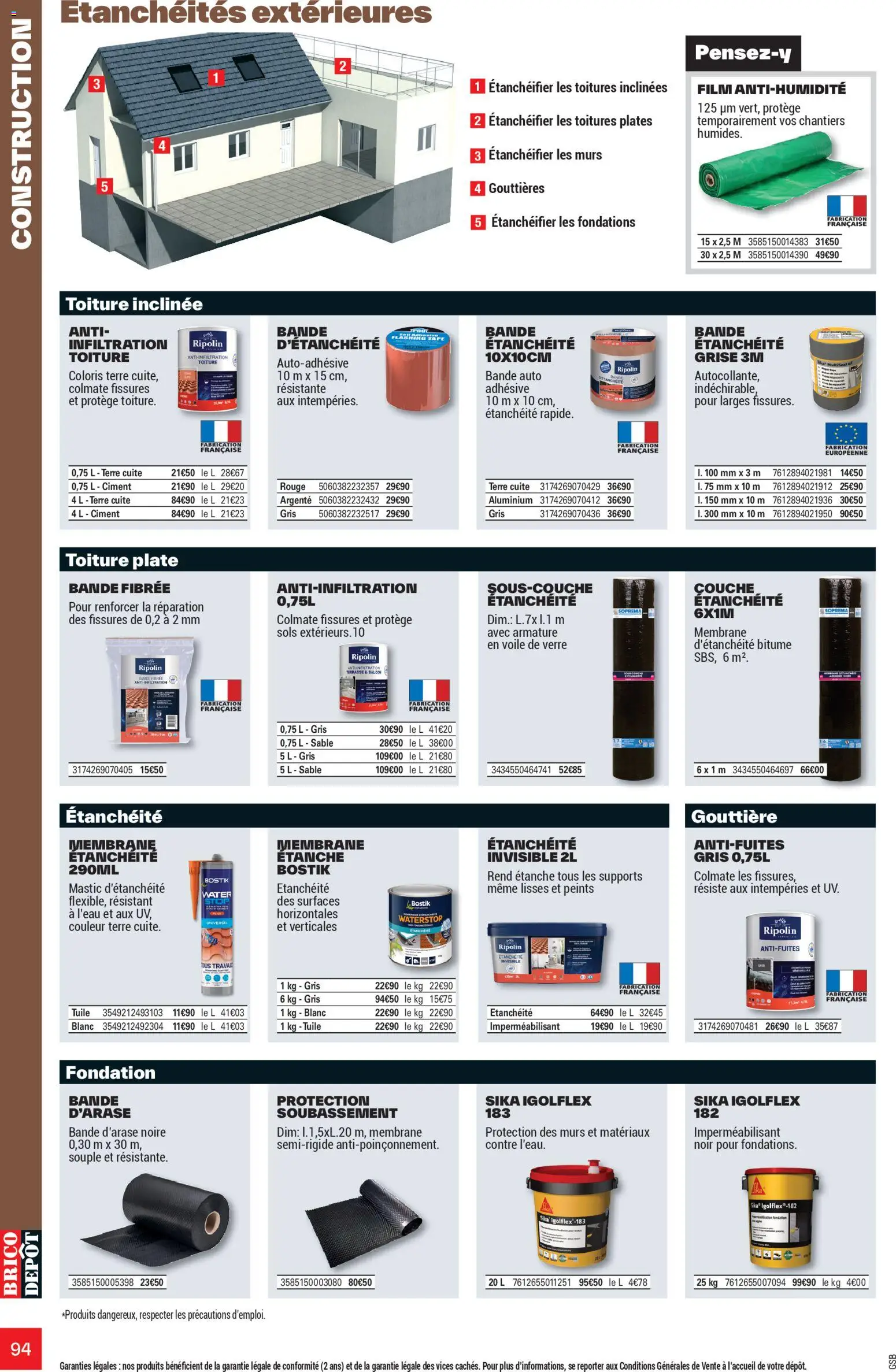{H1} | Page: 94 | Produits: Tuile, Gouttière