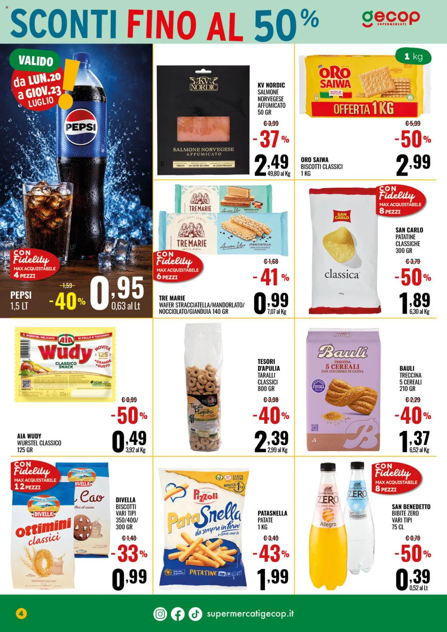 Volantino GECOP del 13/07/2026 | Pagina: 4 | Prodotti: Pollo, Patatine, Cacao, Stracciatella