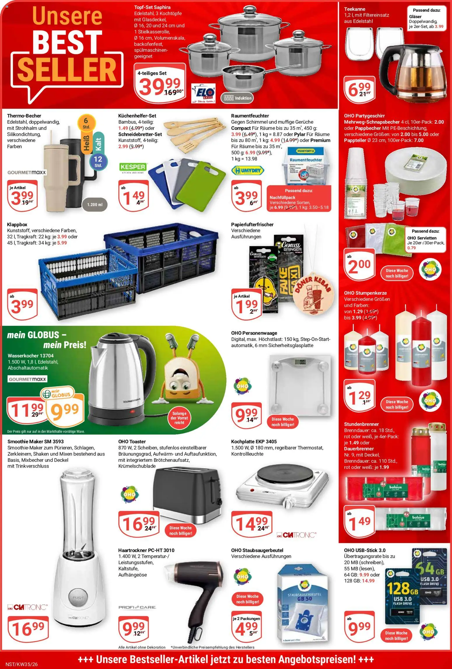 Globus Prospekt Neustadt a.d. Weinstraße – gültig ab 24.08.2026 | Seite: 25 | Produkte: USB, Wasserkocher, Haartrockner, Personenwaage