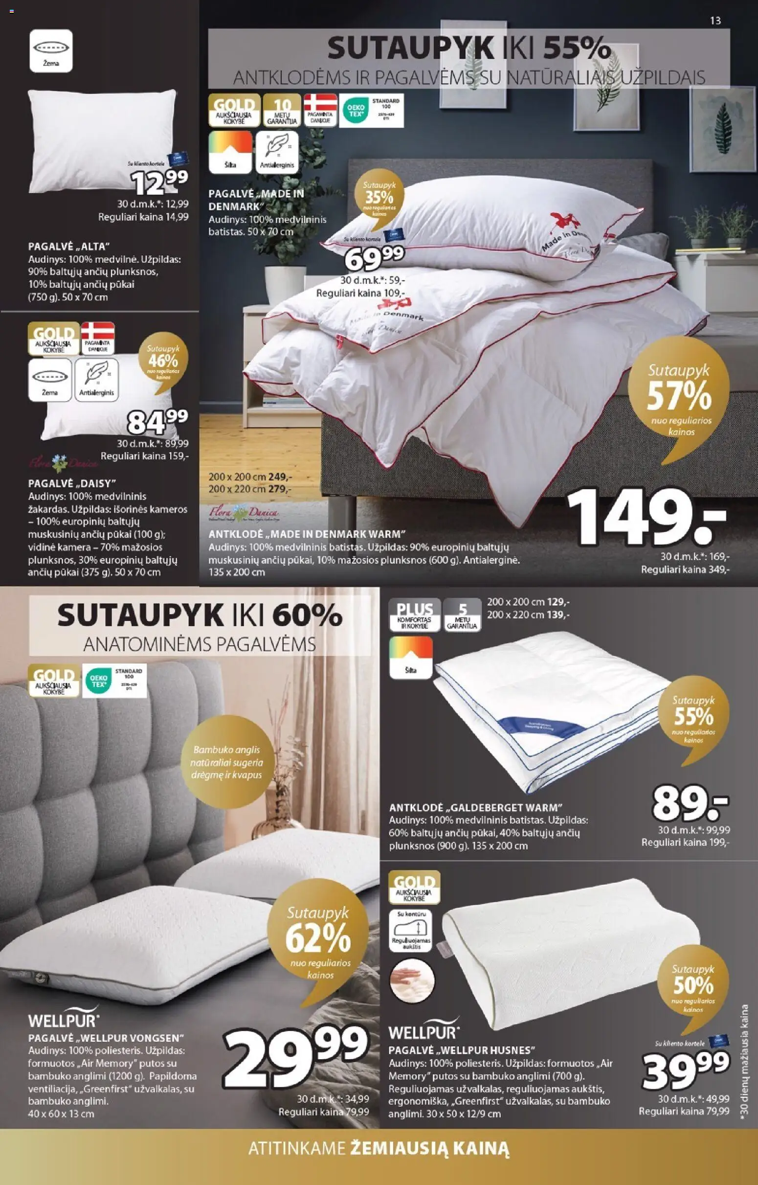 JYSK akcijos nuo 2026.10.13 | Puslapis: 13 | Prekių: Pagalvė, Antklodė, Putos, Kamera