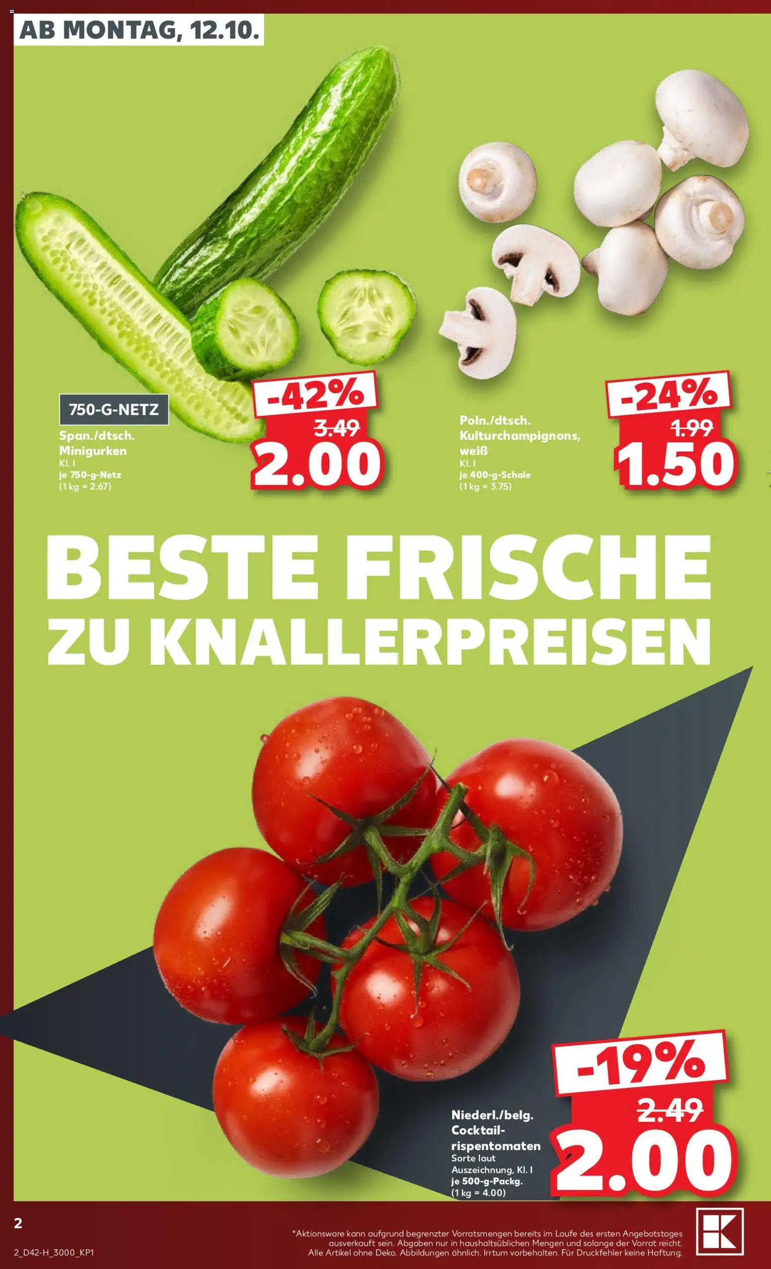 Kaufland Německo leták - Glatte Preise od 12.10.2026 | Strana: 2