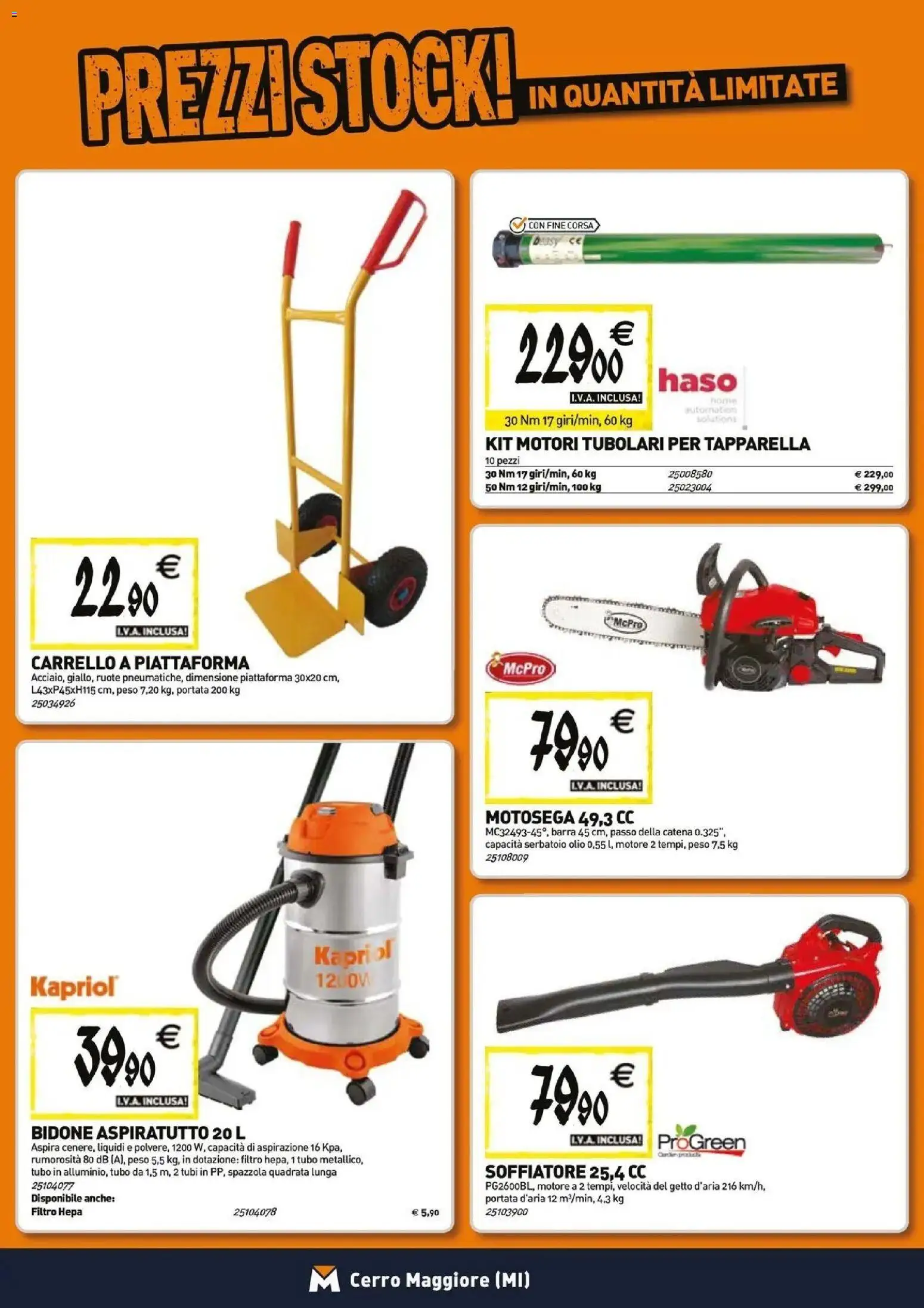 Nuovo Tecnomat catalogo dal 29/10/2026 > offerte anteprima 🛍️ | Pagina: 19 | Prodotti: Spazzola, Filtro HEPA, Tubo, Carrello