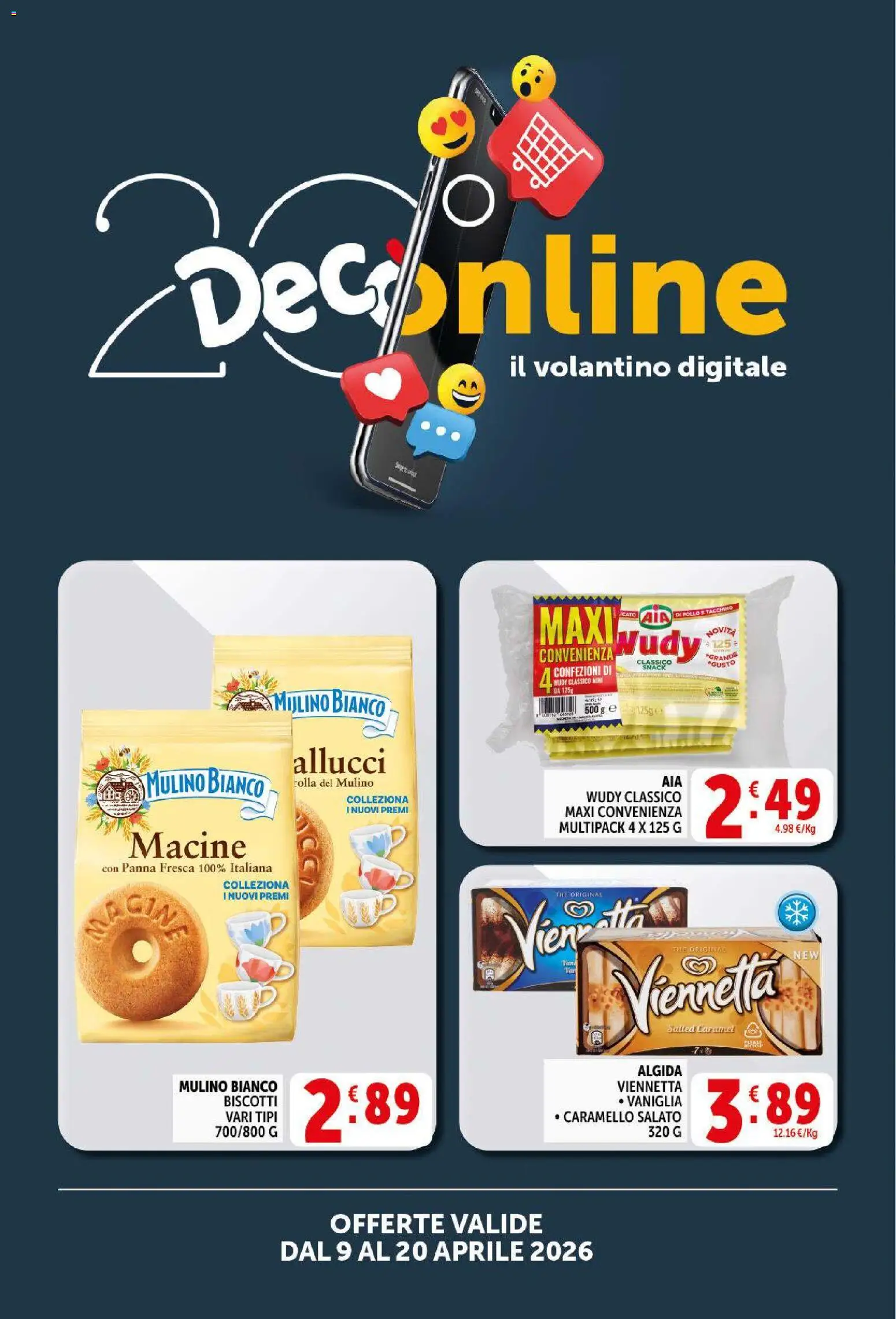 Volantino Decò del 09.04.2026 | Pagina: 21 | Prodotti: Panna, Biscotti, Tacchino, The