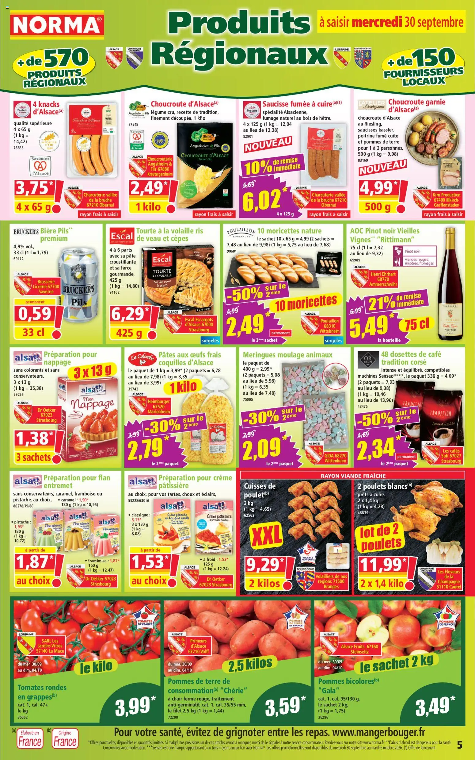 {H1} | Page: 5 | Produits: Volaille, Bourgogne, Pâte, Pommes de terre