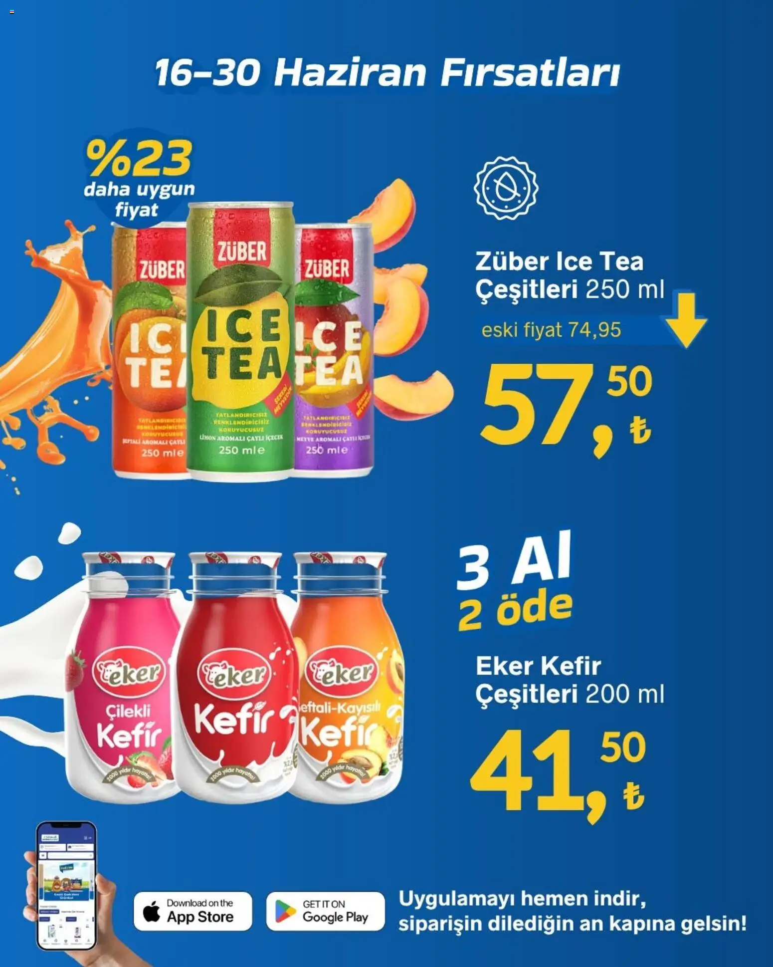 Gürmar Katalog - 16.06.2026 tarihinden itibaren geçerlidir | Sayfa: 9 | Ürünler: Kefir, Limon, Ice tea